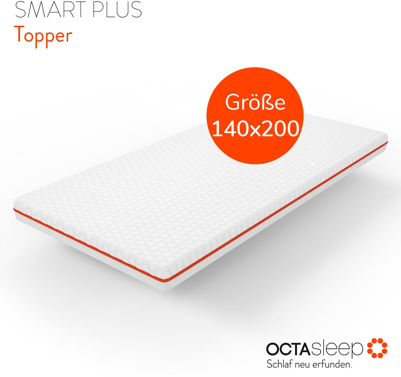 OCTAsleep Topper »Octasleep Smart Plus Topper, 90x200 cm, 140x200 cm und weitere Größen«, (1 St.), OCTAspring® Aerospace Technologie, Topper, ergonomisch, atmungsaktiv