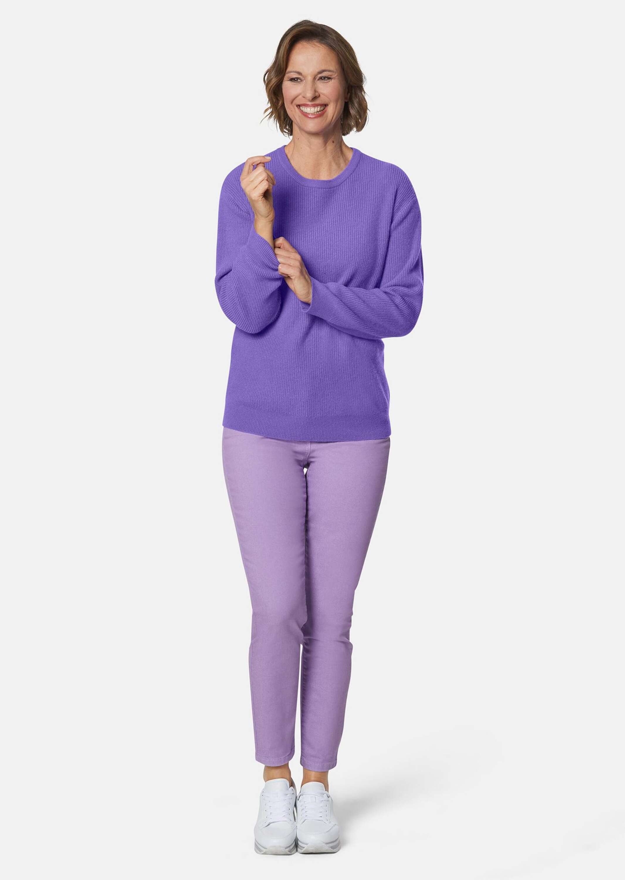 GOLDNER Strickpullover »Kurzgröße Kaschmirpullover mit Rundhals« Ohne