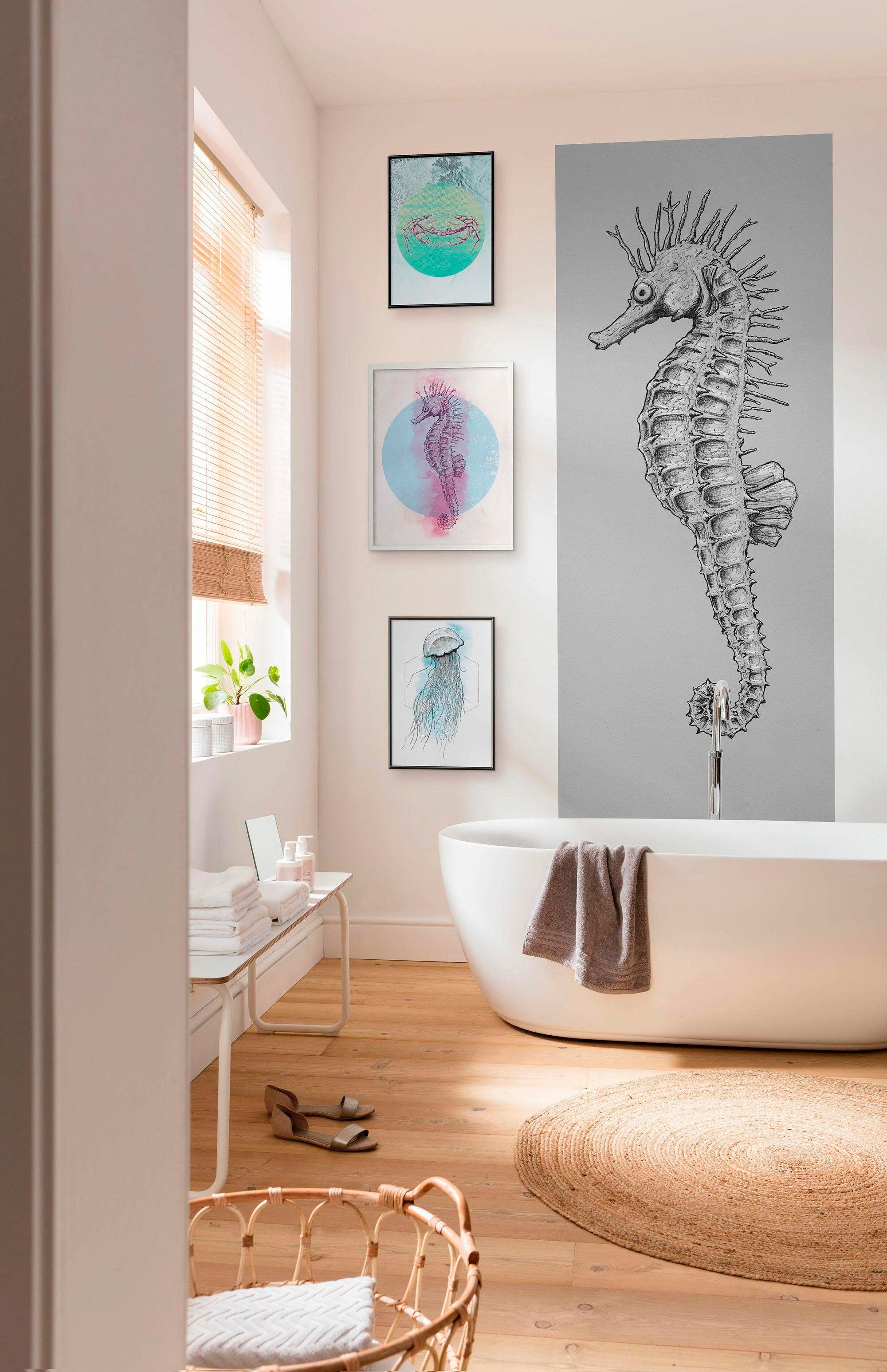 Komar Poster »Jellyfish Watercolor«, Tiere, (1 St.), Kinderzimmer, Schlafzimmer, Wohnzimmer