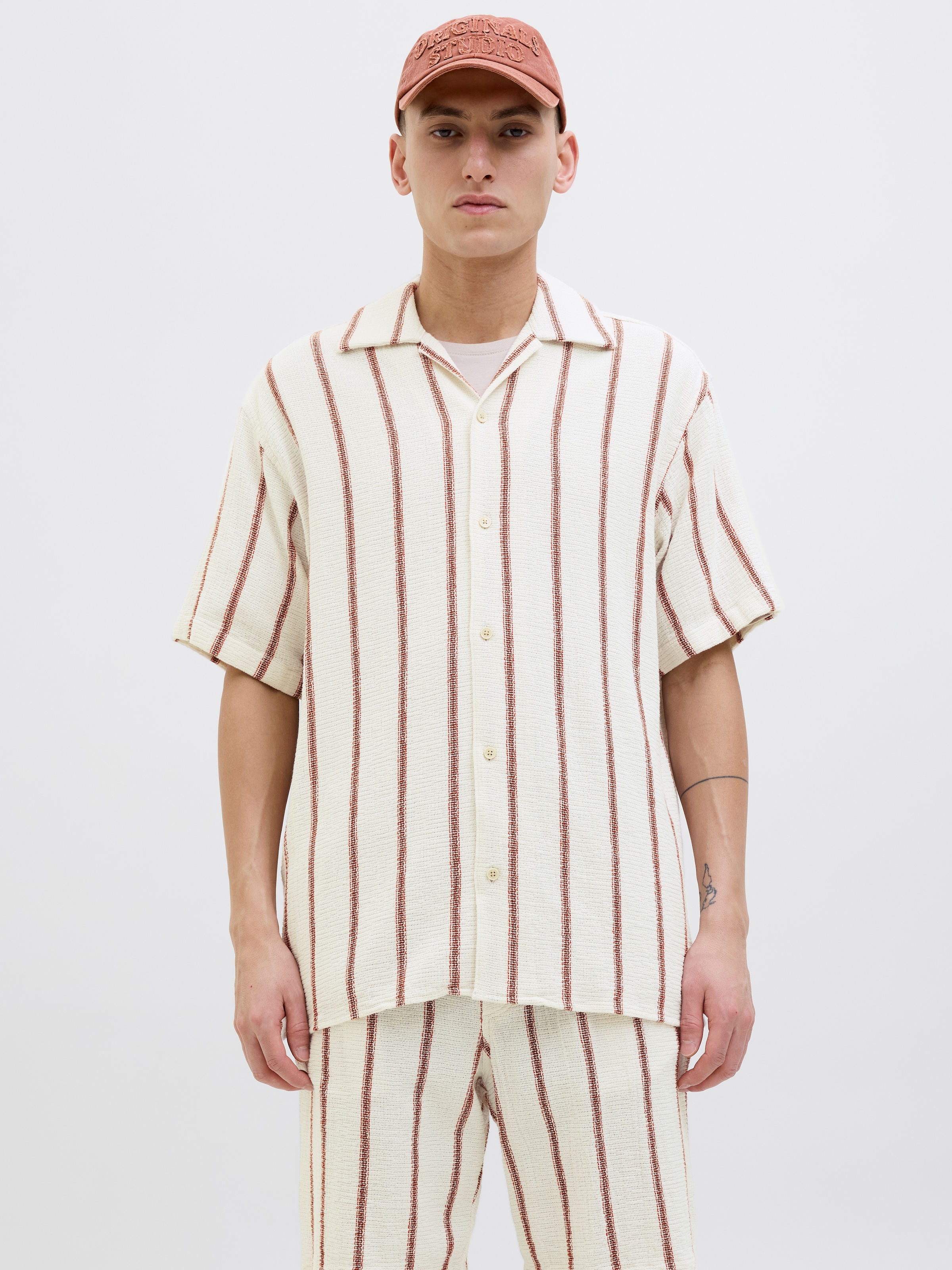 Jack & Jones Kurzarmhemd »JORCOBA STRIPE RESORT SHIRT SS SN«