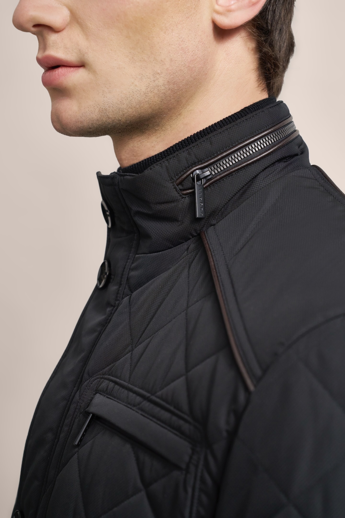 bugatti Langjacke, ohne Kapuze, im Rautenstepp