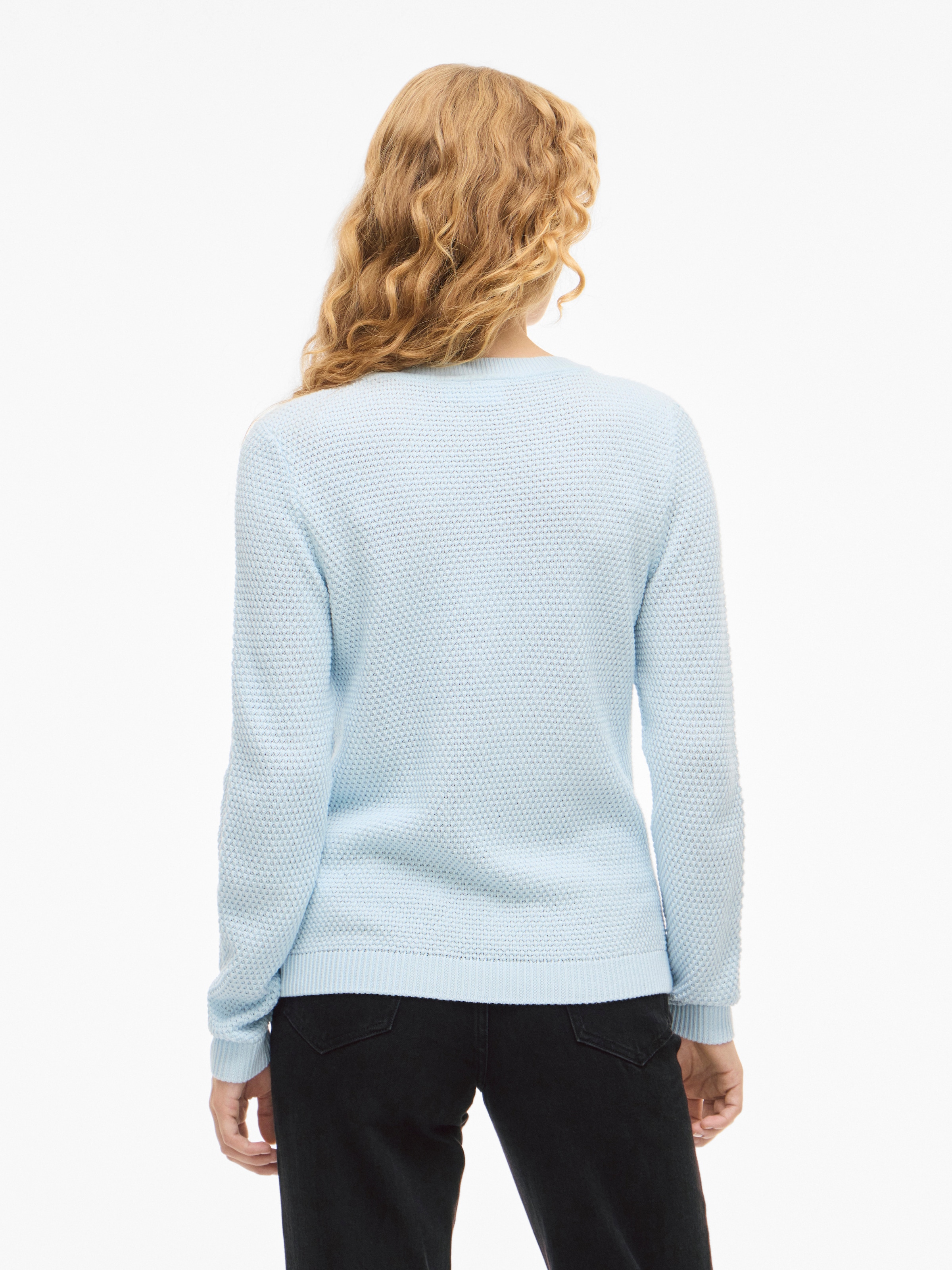 Vila Rundhalspullover »VIDALO O-NECK L/S KNIT TOP- NOOS« Baumwolle, regular fit