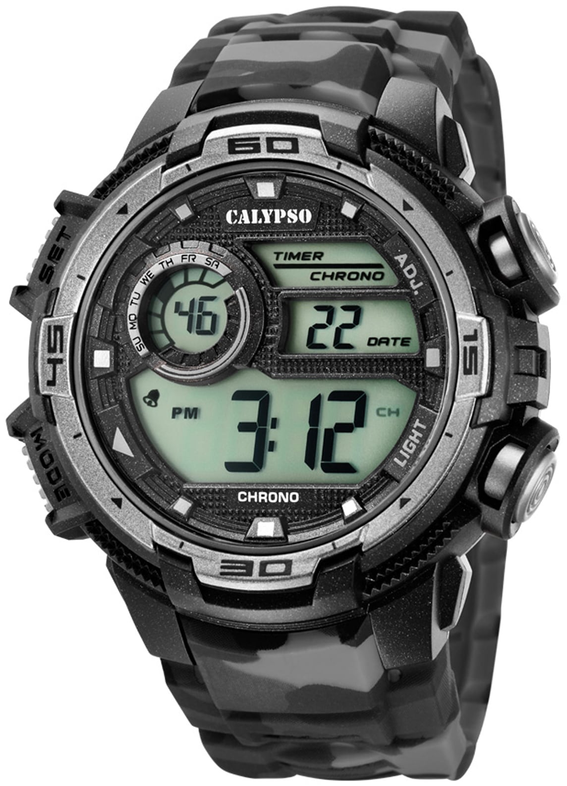 CALYPSO WATCHES Chronograph »X-Trem, K5723/3«, Armbanduhr, Quarzuhr, Herrenuhr, Datum, Digitalanzeige, Stoppfunktion