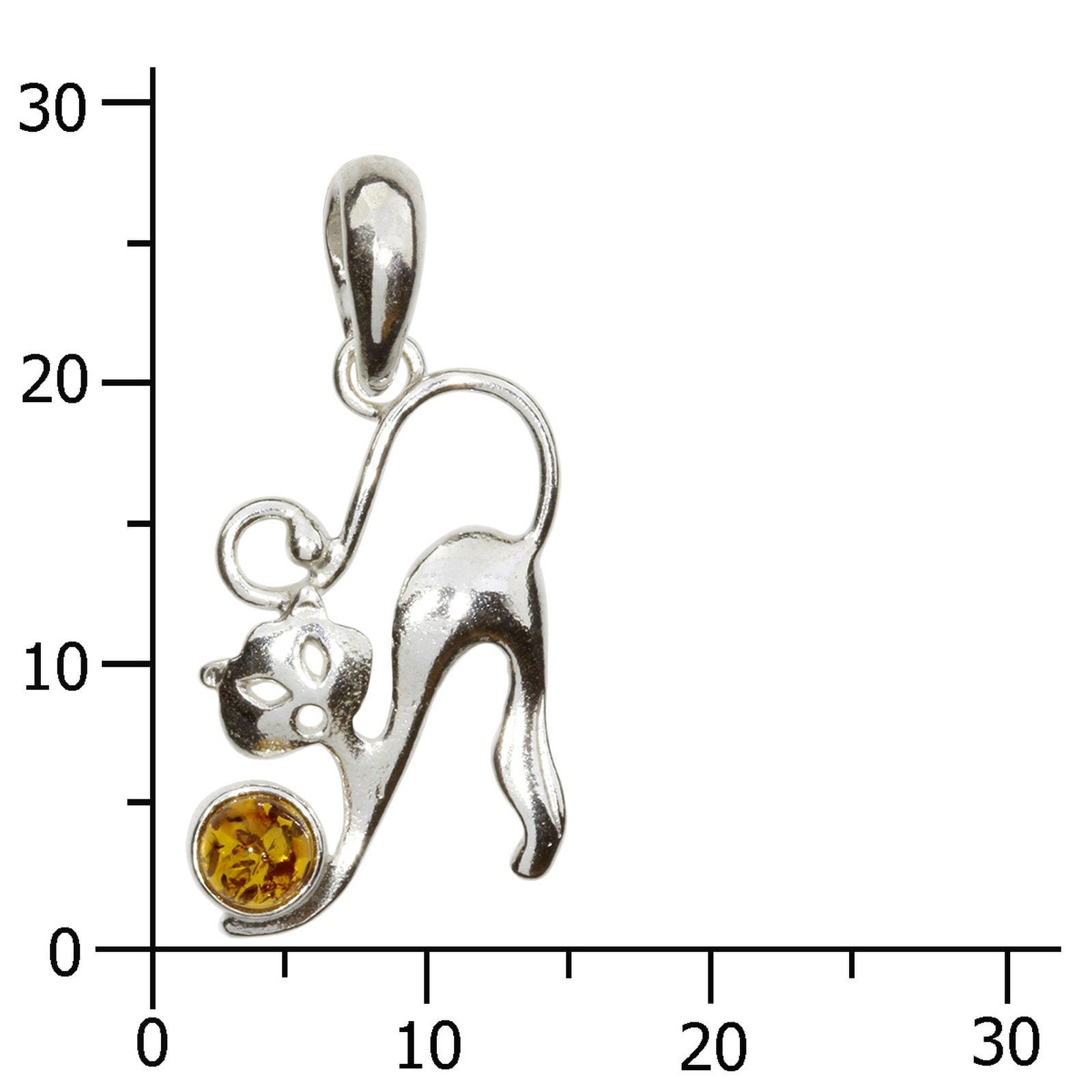 OSTSEE-SCHMUCK Kettenanhänger »- Katze - Silber 925/000 - Bernstein«