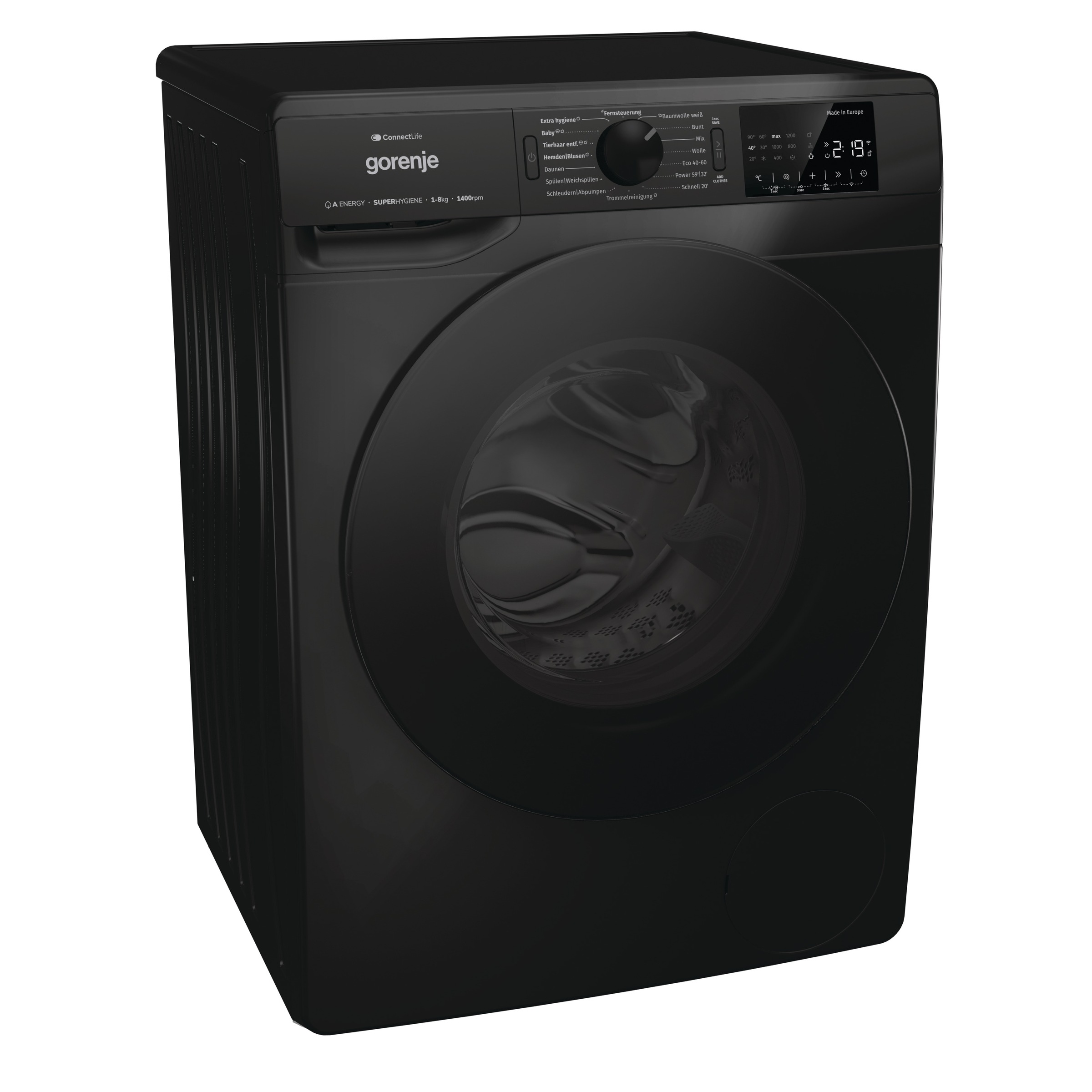 GORENJE Waschmaschine »WPNEI84A1DTSB«, 8 kg, 1400 U/min, Energieklasse A-10%