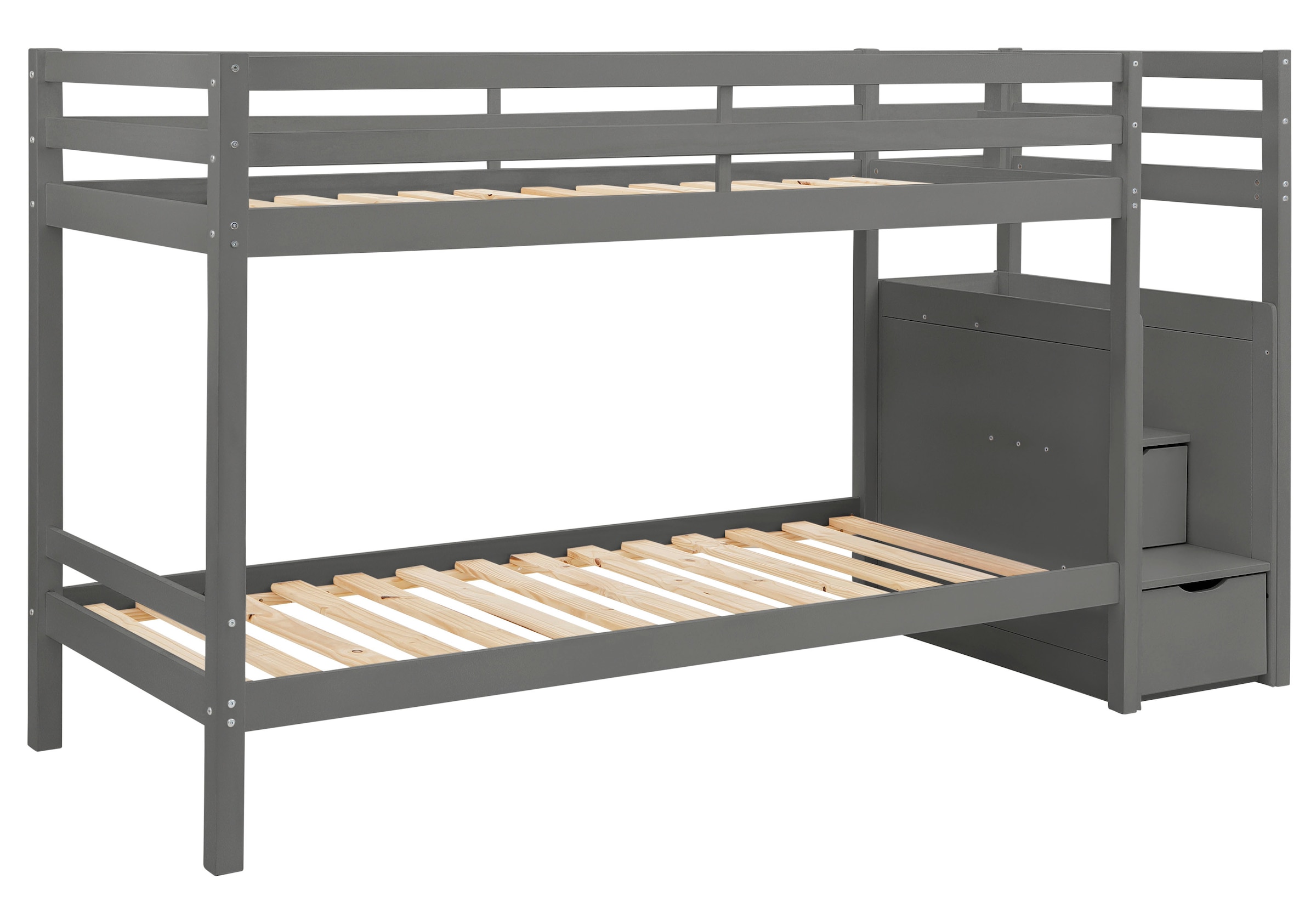 Lüttenhütt Etagenbett »Alpi«, Kiefernholz, Etagenbett, inklusive Lattenrost, Liefefläche 90x200 cm