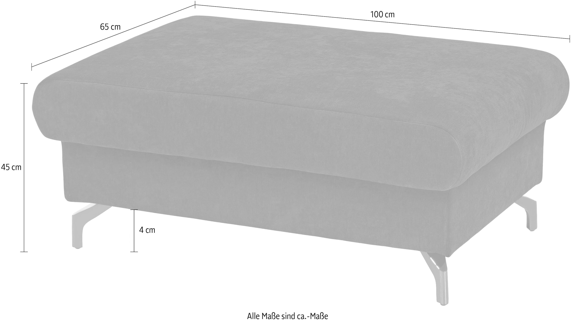 COTTA Polsterhocker »Kitty, B: 100 cm« individuell zu kombinieren