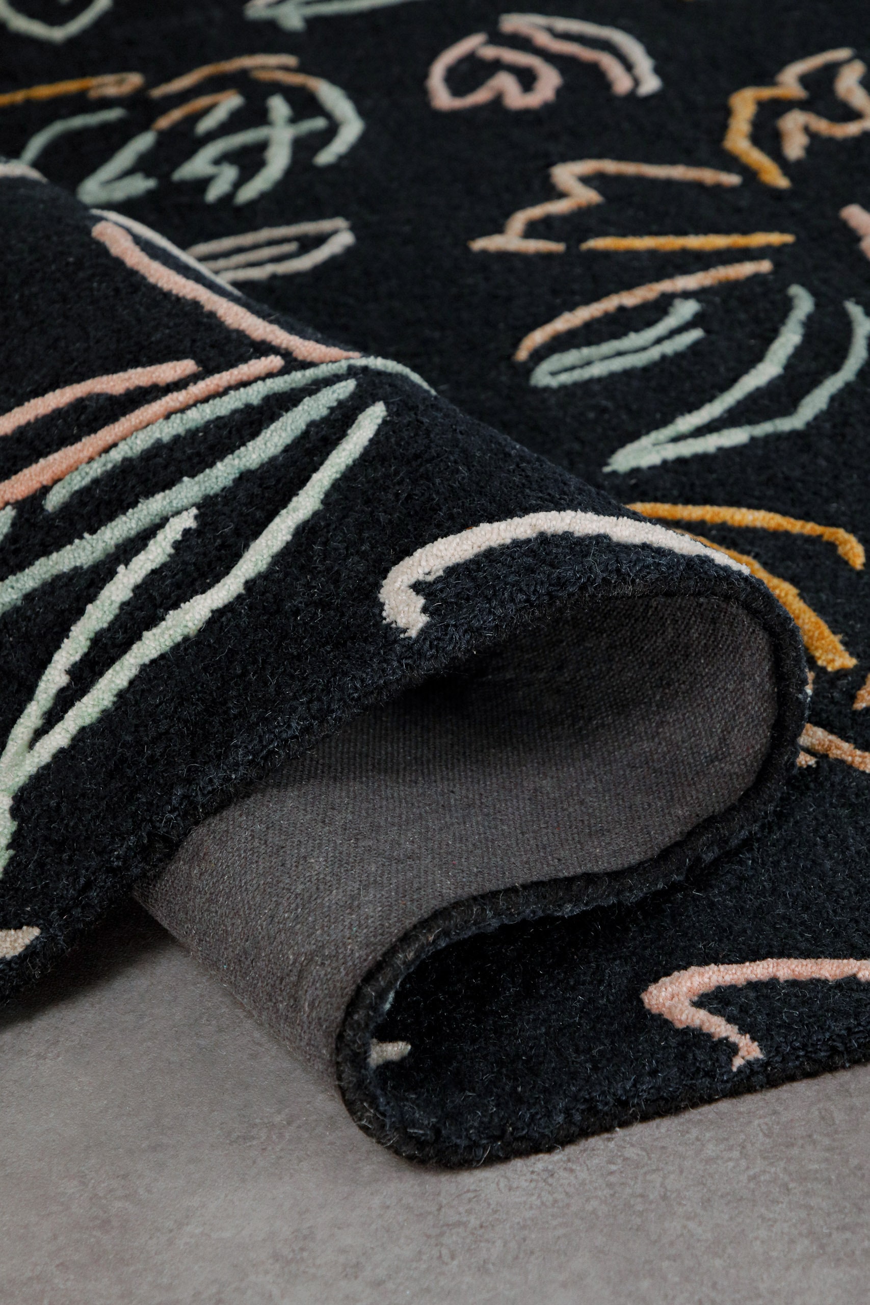 Wecon home Teppich »Vee« rechteckig 10 mm Höhe Wollteppich, floral, hochwertig, pflegeleicht, modern, handgetuftet