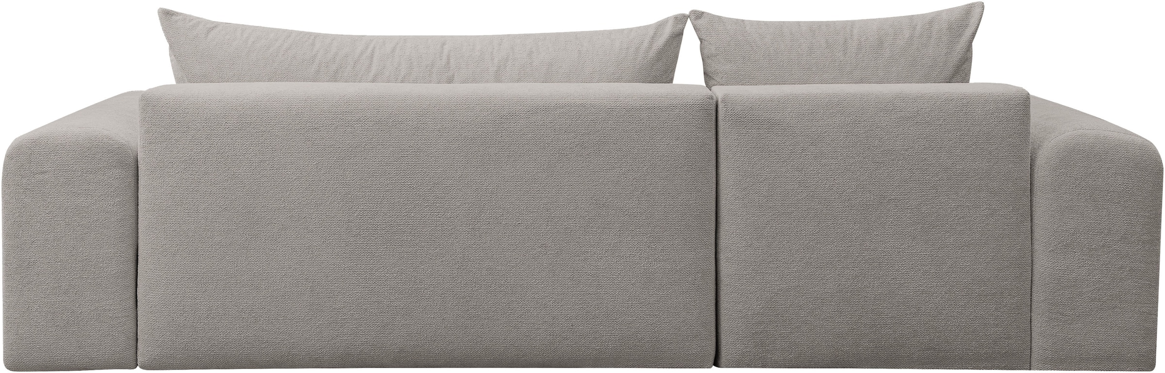 WERK2 Ecksofa »Ewela-Bubble 265 cm breit mit Bett & Bettkasten« Bouclé, L-Form, Schlaffunktion, Bettkasten