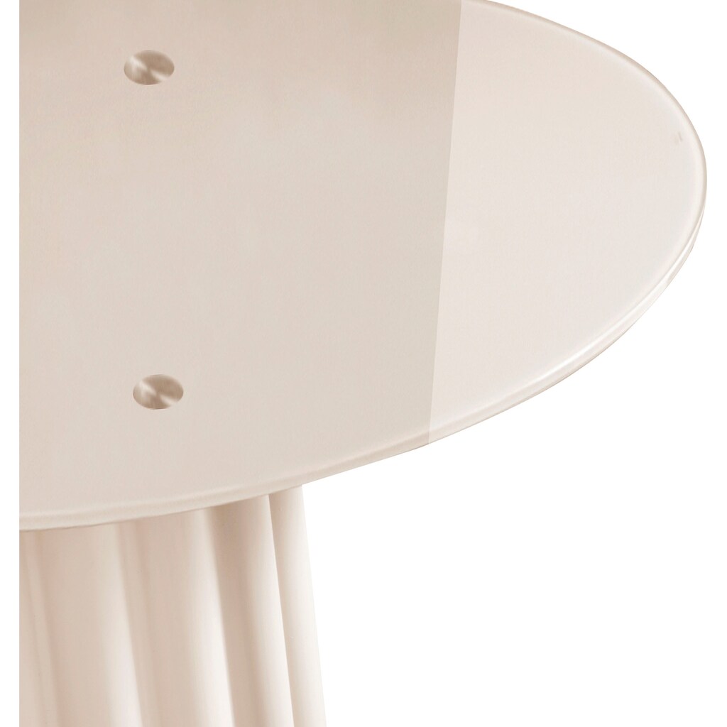 LeGer Home by Lena Gercke Couchtisch »Shaye«, Tischplatte aus Glas, Durchmesser 80 cm