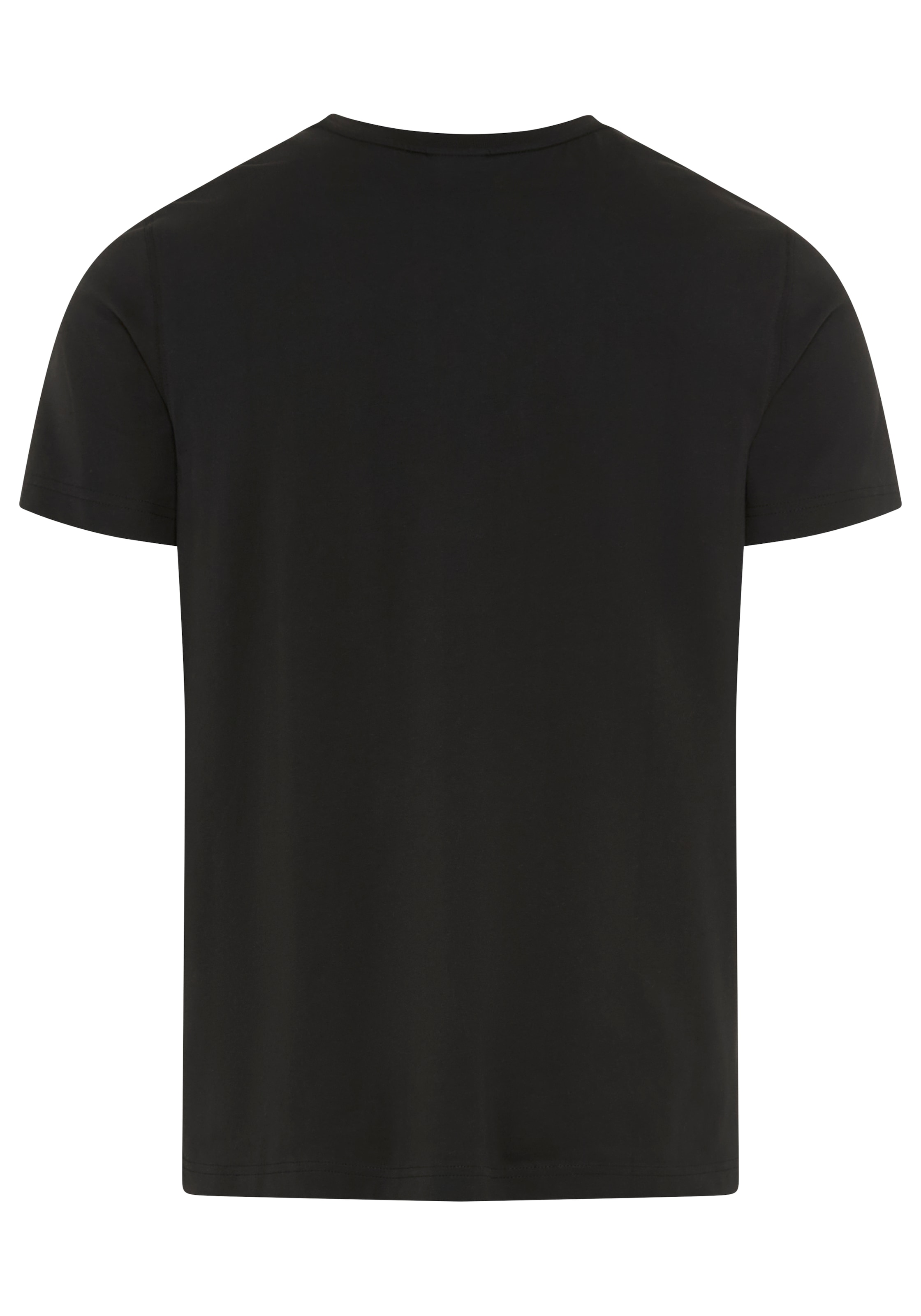 Bruno Banani T-Shirt schmale Passform, Halbarmshirt, bedruckte Optik