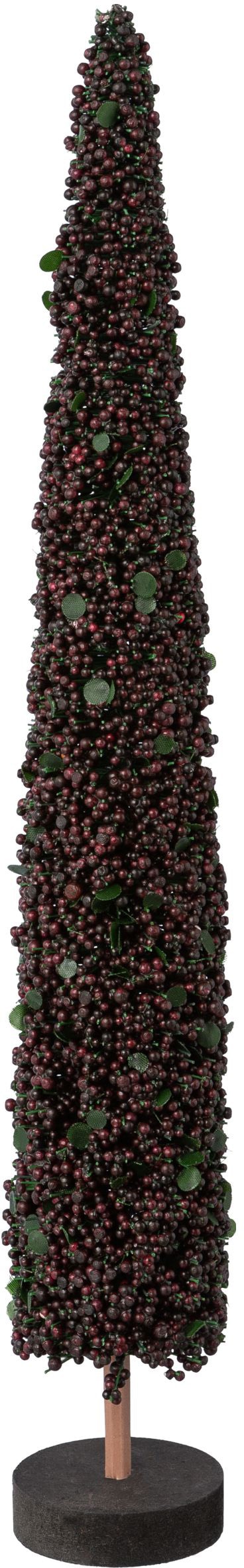 Creativ deco Dekobaum »Weihnachtsdeko«, auf hochwertiger Holzbase, mit Perlen verziert, Höhe 38 cm
