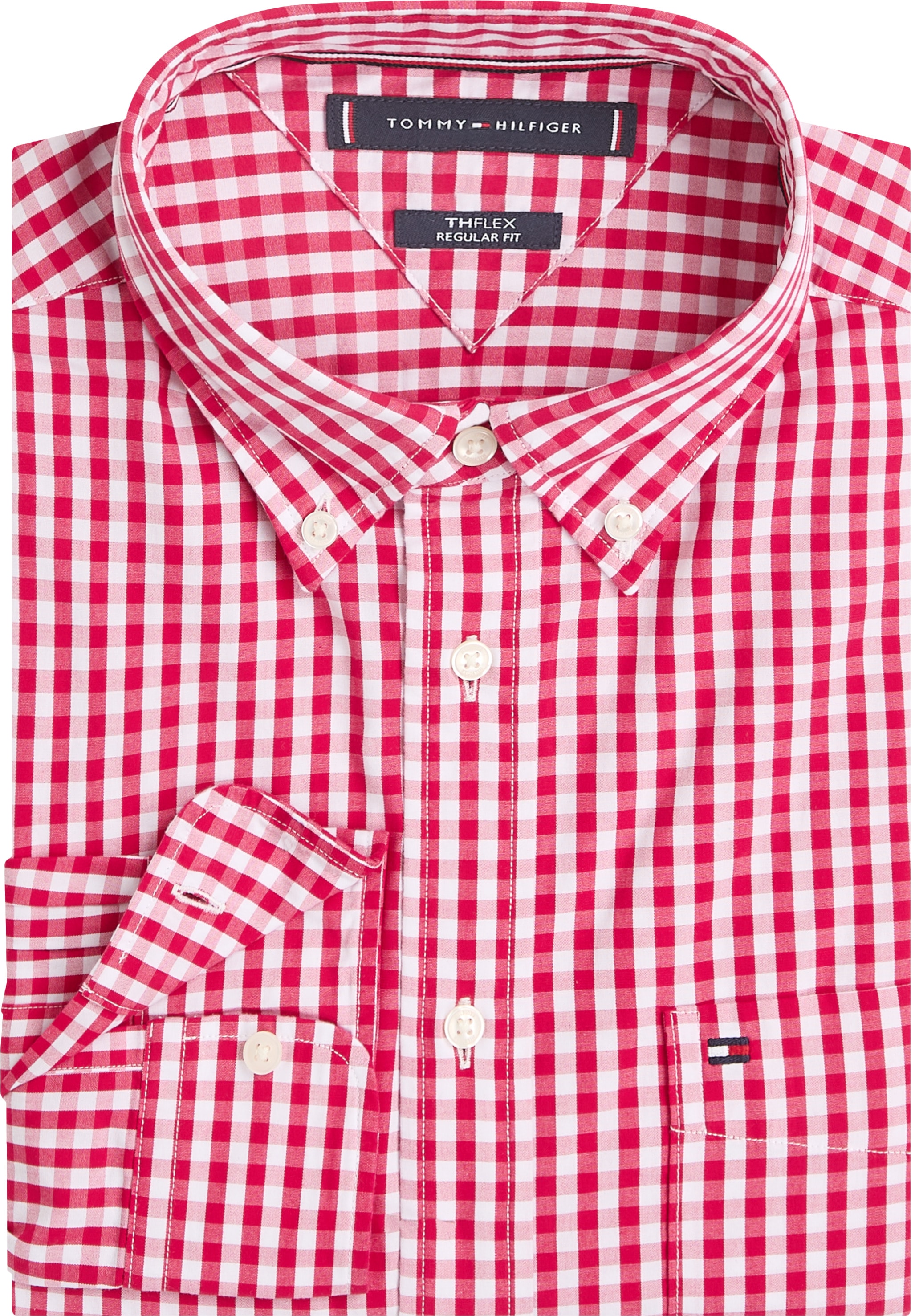 Tommy Hilfiger Langarmhemd »FLEX POPLIN GINGHAM SHIRT«