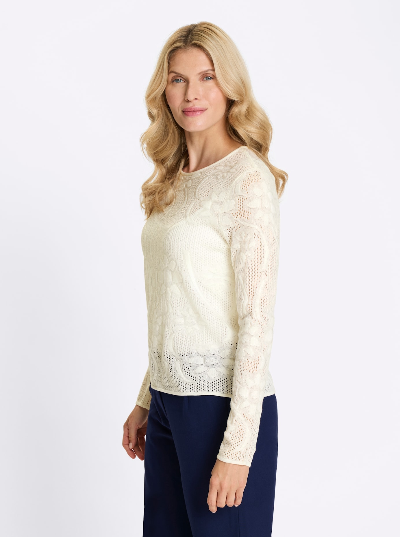 Classic Basics Ajourpullover »Langarm-Pullover«
