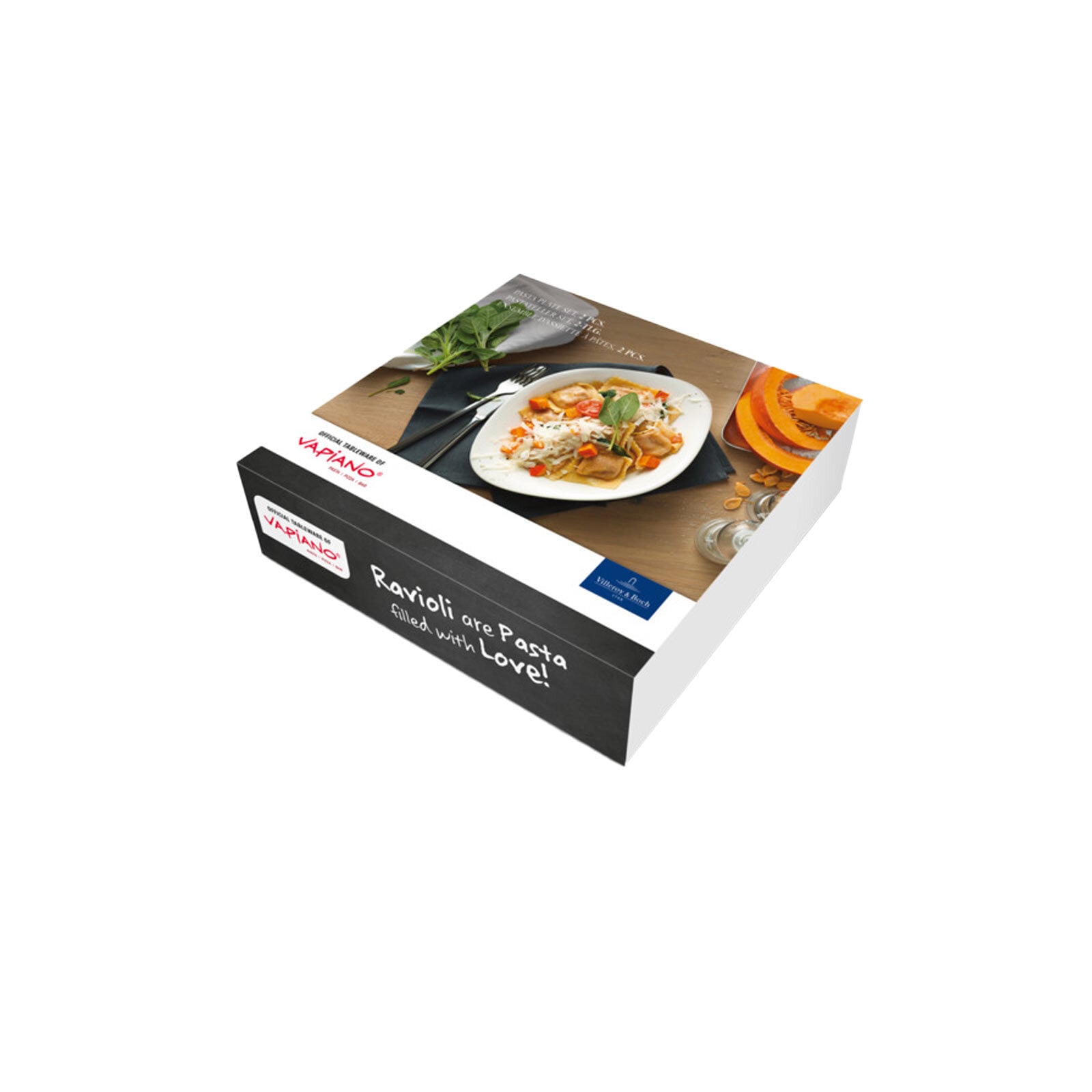 Villeroy & Boch Pastateller »Pastateller Vapiano 2er Set weiß« Spülmaschinenfest, Mikrowellensicher
