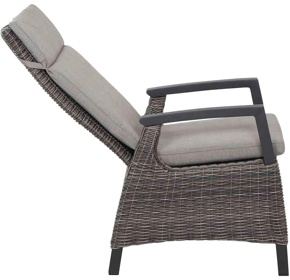 Siena Garden Garten-Essgruppe »Corido«, (5 tlg., 4 Sessel: 76x62x109 cm, Tisch Sincro: 200/260x100x77 cm), Aluminium, Keramik, verstellbar, ausziehbar, Inkl. Auflagen