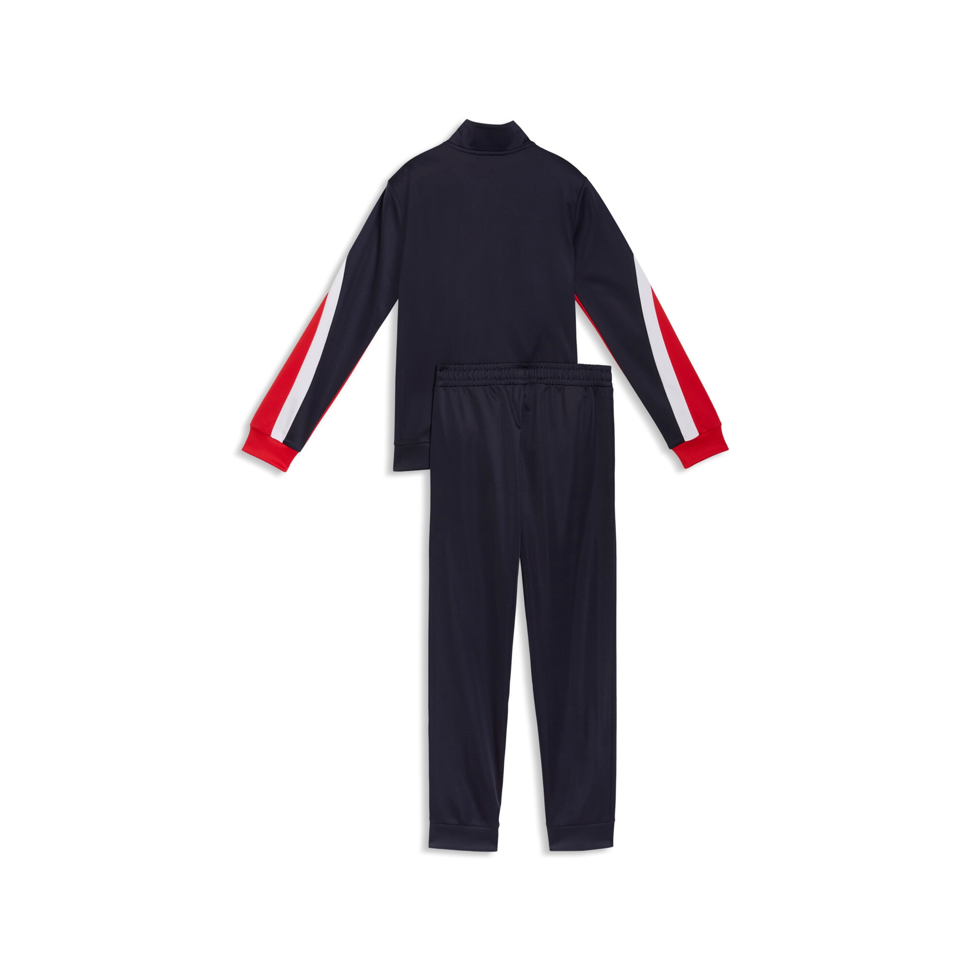 PUMA Trainingsanzug »ESS BLOCK POLY SUIT B« 2 zweiteiliges Set, mit Reißverschluss am Oberteil, Regular Fit