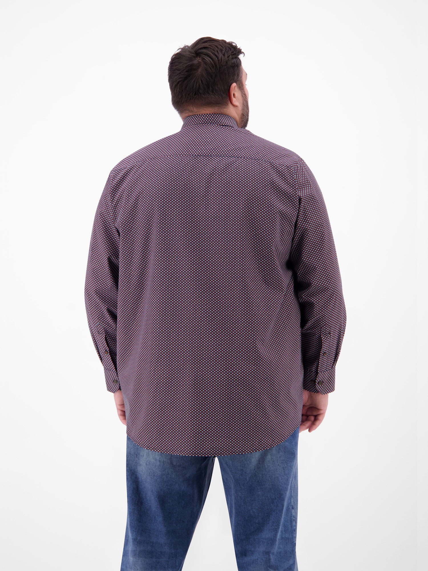 LERROS Langarmhemd »Langarmhemd in Übergrössen, dezent gemustert«