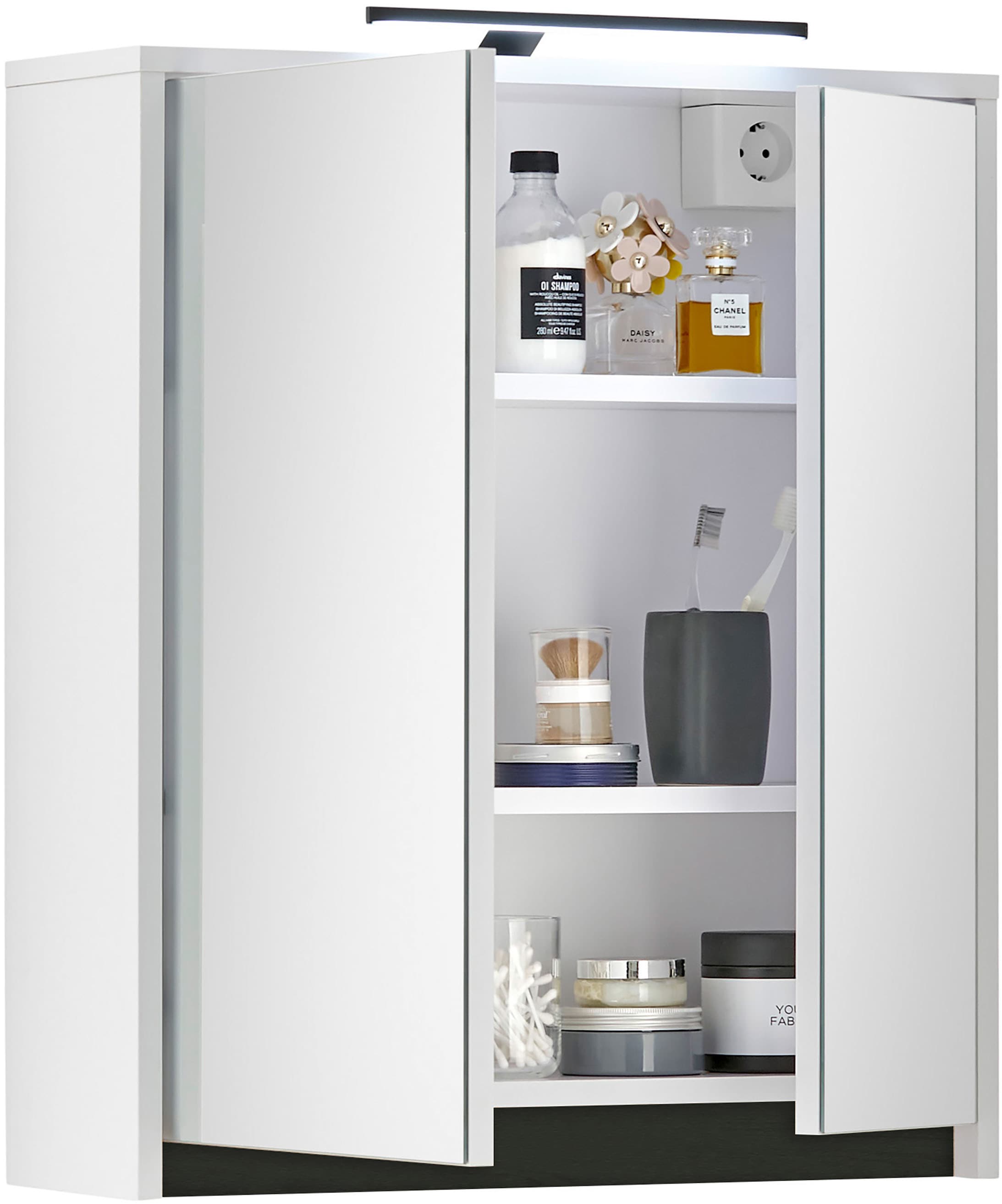 BASIC by Balculina Badezimmerspiegelschrank »Avanto B/H/T 60x70x20 cm« 1 Stk. tlg. Breite 60cm, Softclose für Türen, FSC-Mix 70%