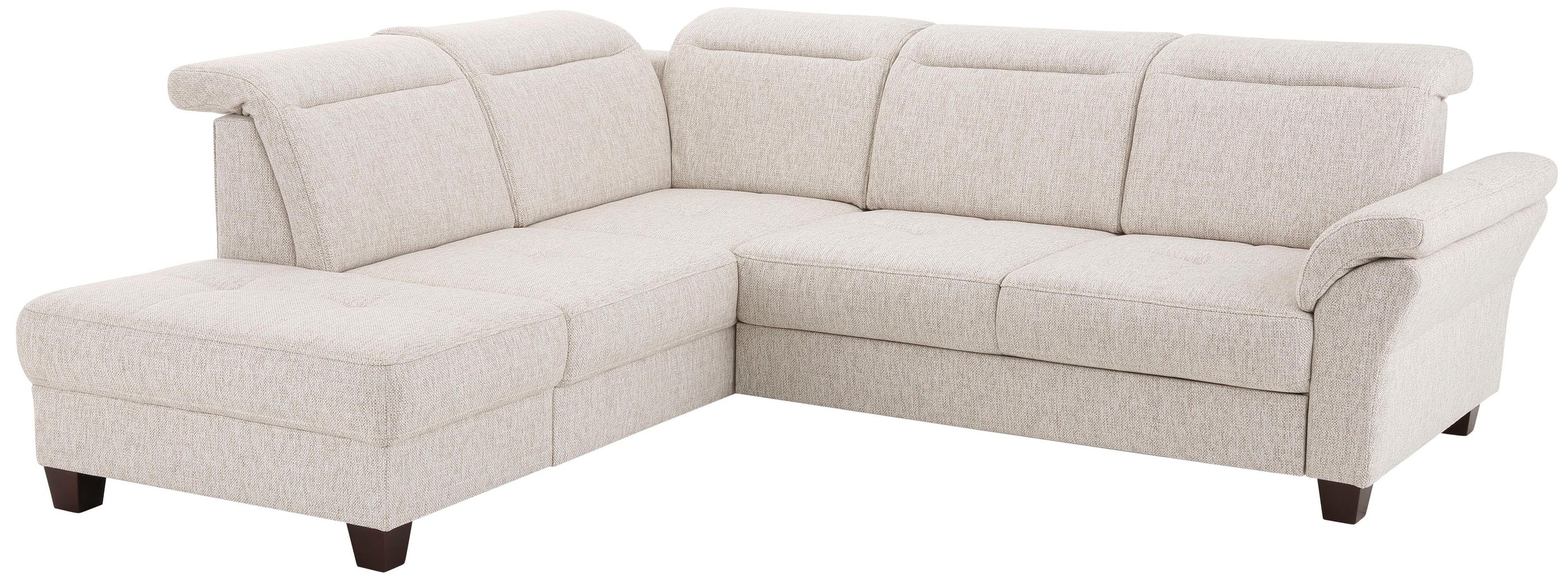 Home affaire Ecksofa »Solvei L-Form«, wahlweise auch mit Kopfteilverstellung und Bettfunktion, Federkern