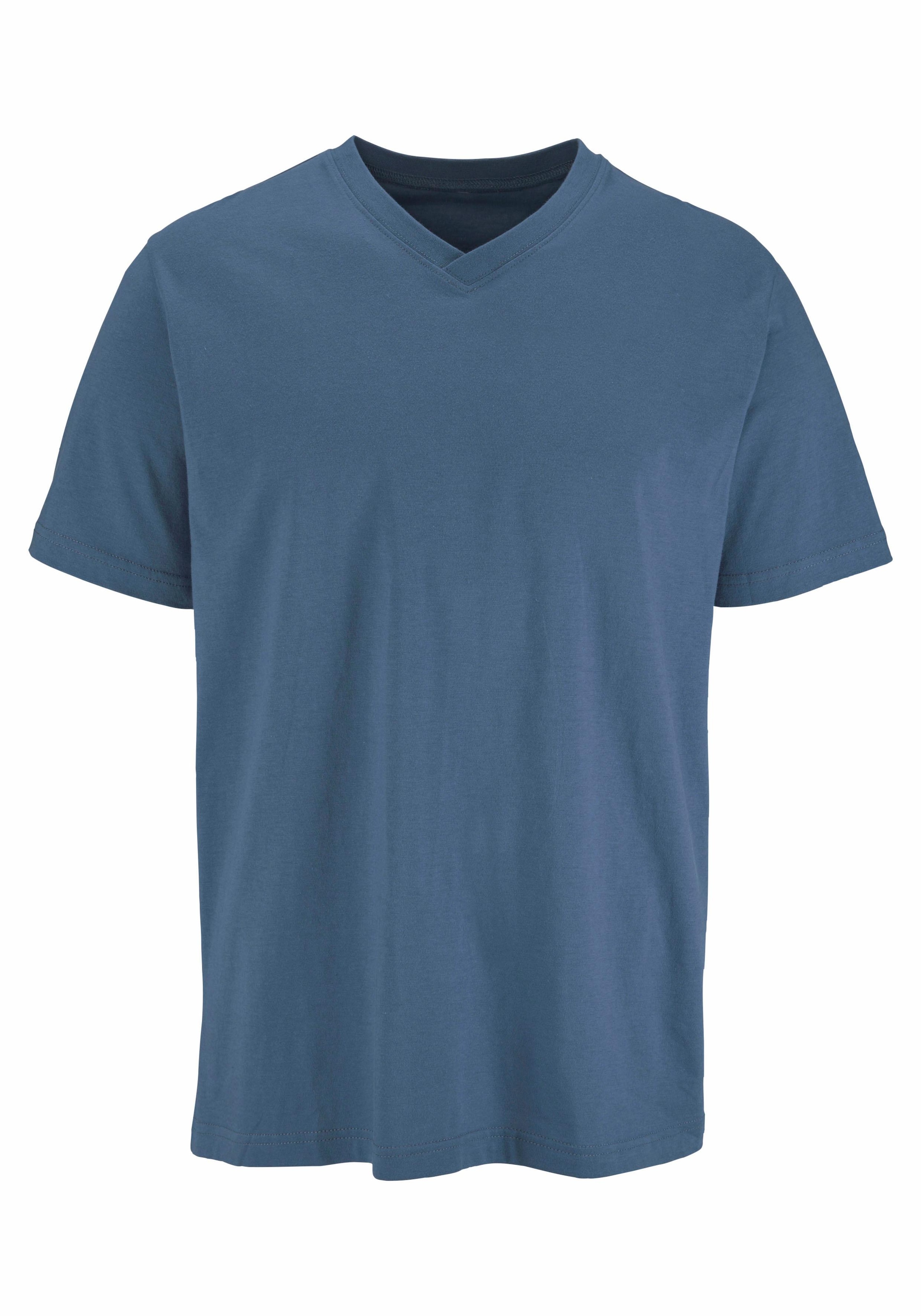 H.I.S T-Shirt, (Packung, 3 tlg.), mit V-Ausschnitt aus Baumwolle, Unterhemd, T-Shirt