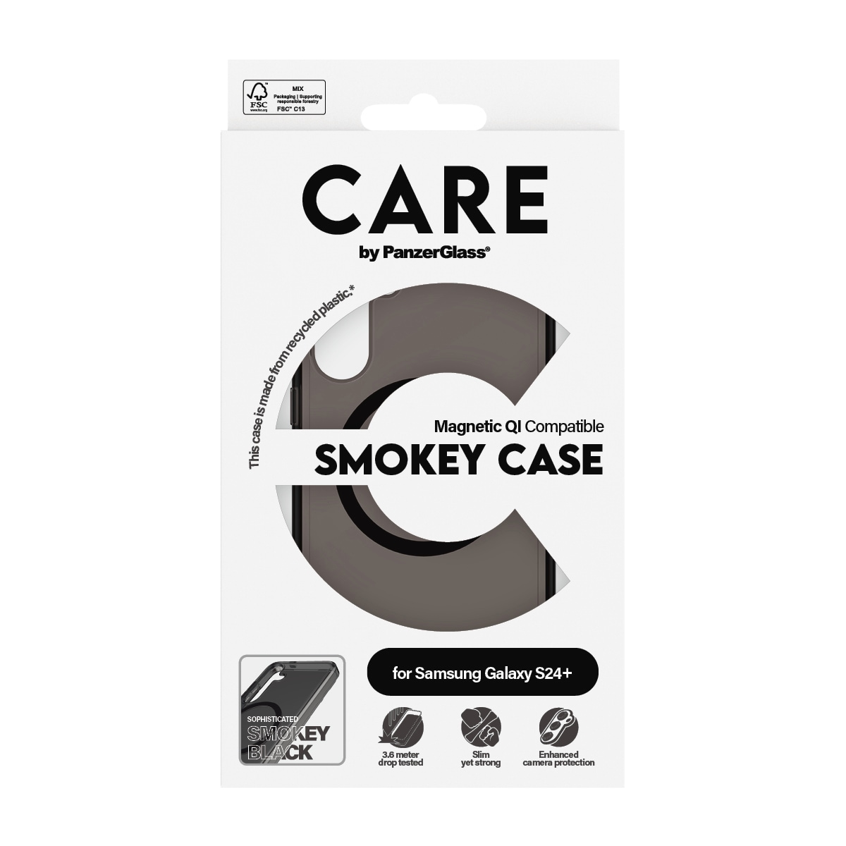 CARE by PanzerGlass Handyhülle »Magnetic Compatible Smokey Case für Samsung Galaxy S24+«, Backcover, Schutzhülle, Handyschutzhülle, Case, Schutzcase, stoßfest