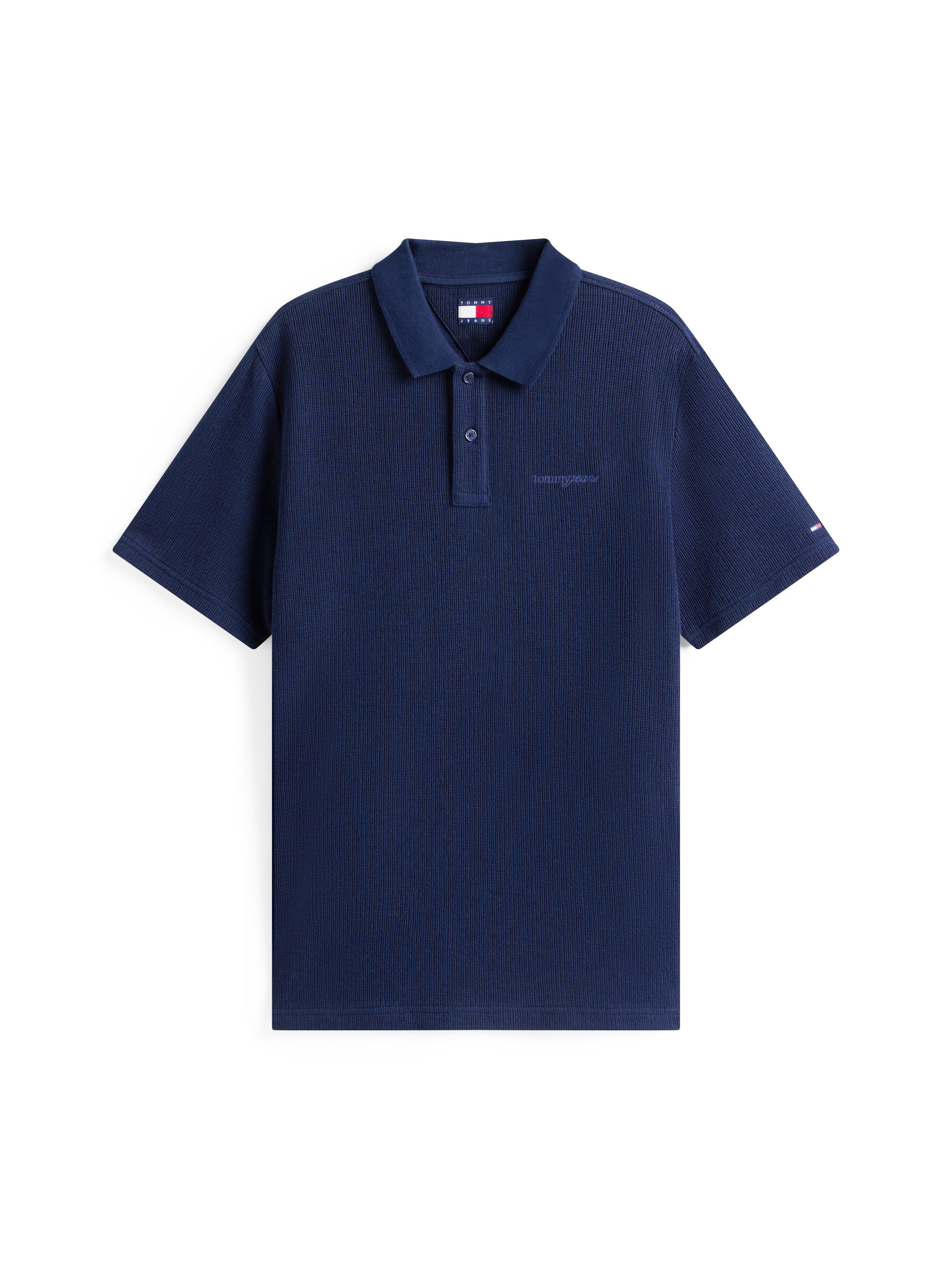 Tommy Jeans Poloshirt »TJM WAFFLE SCRIPT«, regular fit, mit Struktur, Polokragen