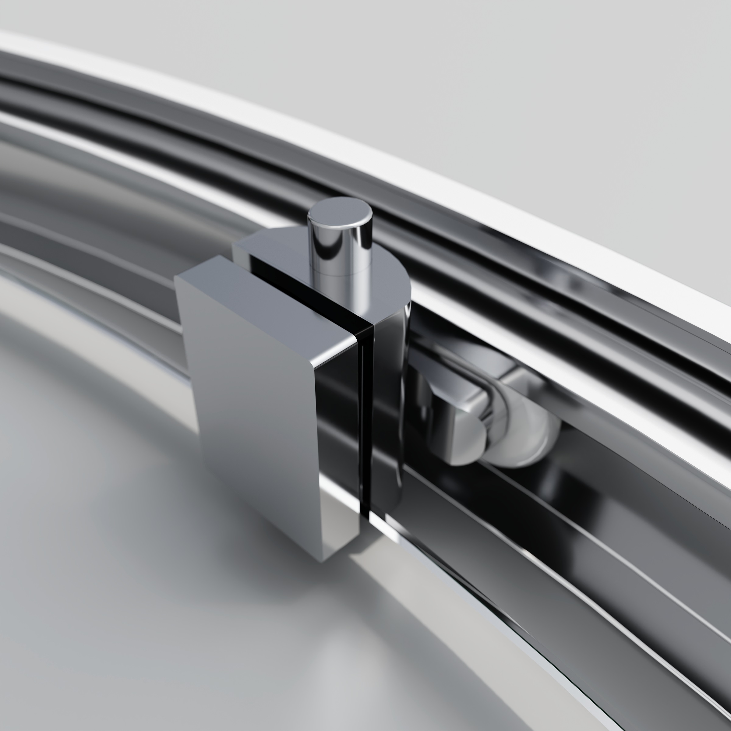 welltime Runddusche »New Trento mit Streifendekor« Extrahohe 195cm, 6mm ESG, verbessertes Rollensystem, Streifendekor