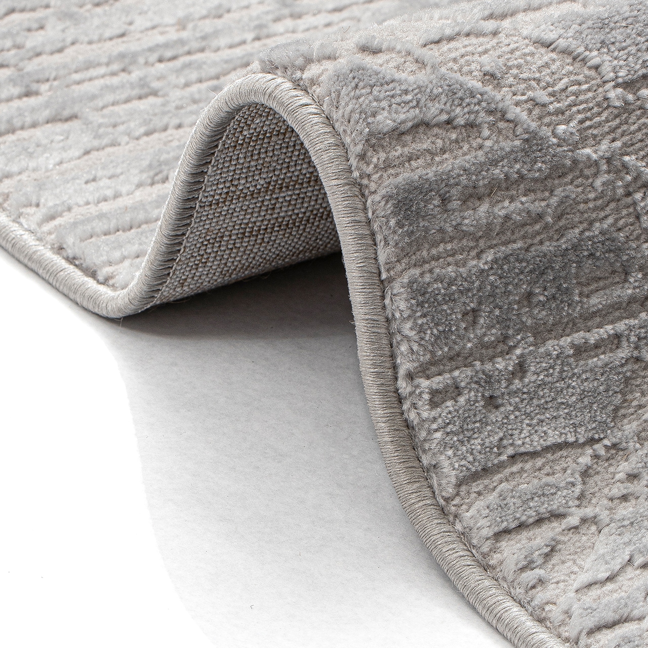 Sehrazat Teppich »Moda 1200 , auch als Läufer« rund 11 mm Höhe Kurzflor, grafisches Hoch Tief  Muster, Wohnzimmer