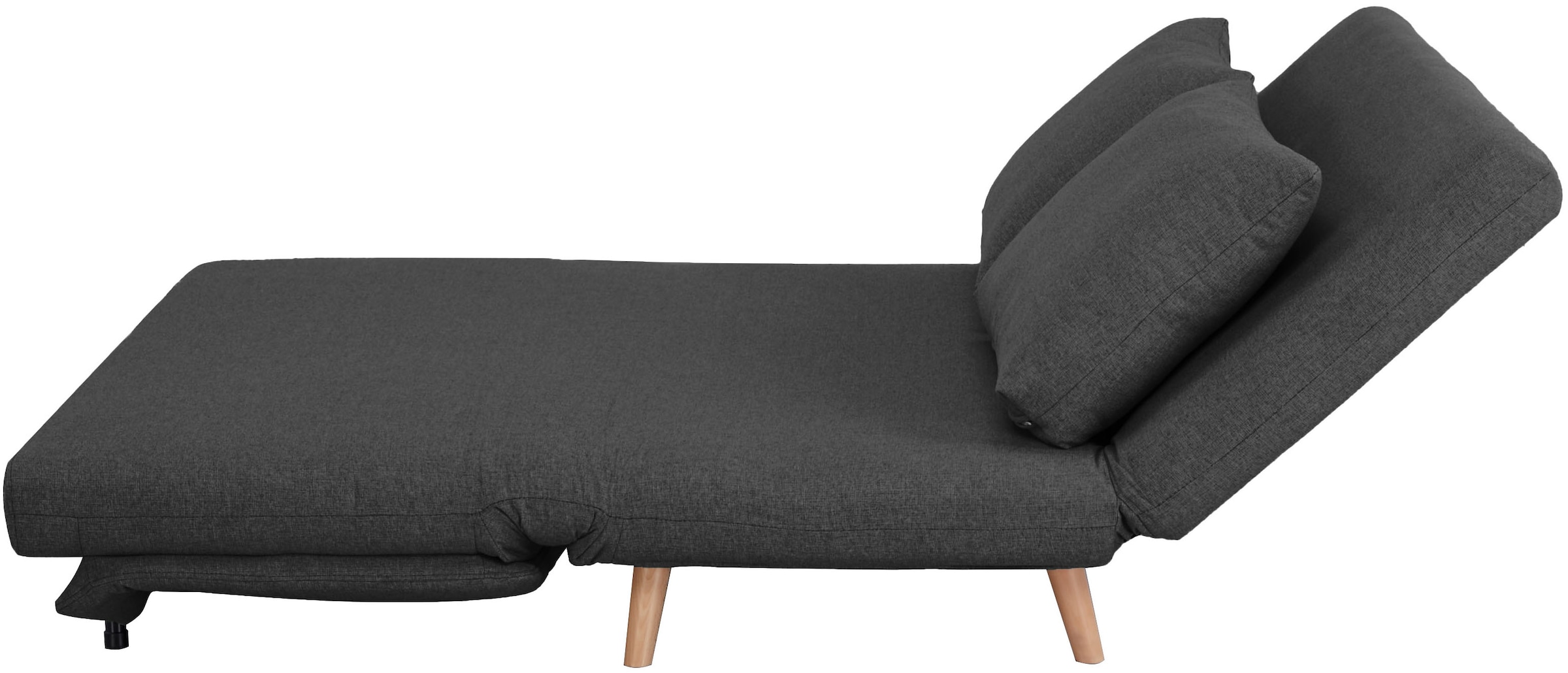 Home affaire 2-Sitzer »AINSLEY 140 cm - verstellbare Rückenlehne« wandelbar zum Gästebett, Relaxsofa, Webstoff u. Cord-Bezug