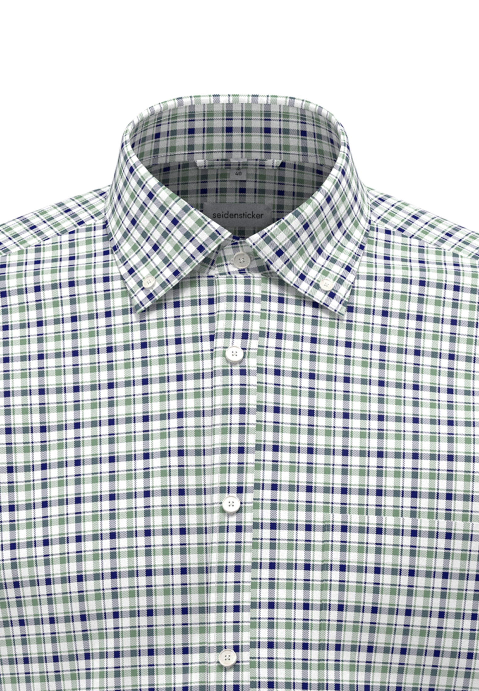 seidensticker Businesshemd »Regular«, Regular Kurzarm Button-Down-Kragen Karo