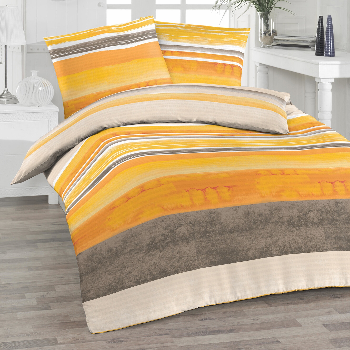 Florella Bettwäsche »Ursa, Soft-Touch Seersucker, 50 % Viskose (Bambus), 50 % Baumwolle« 2 Stk. tlg.