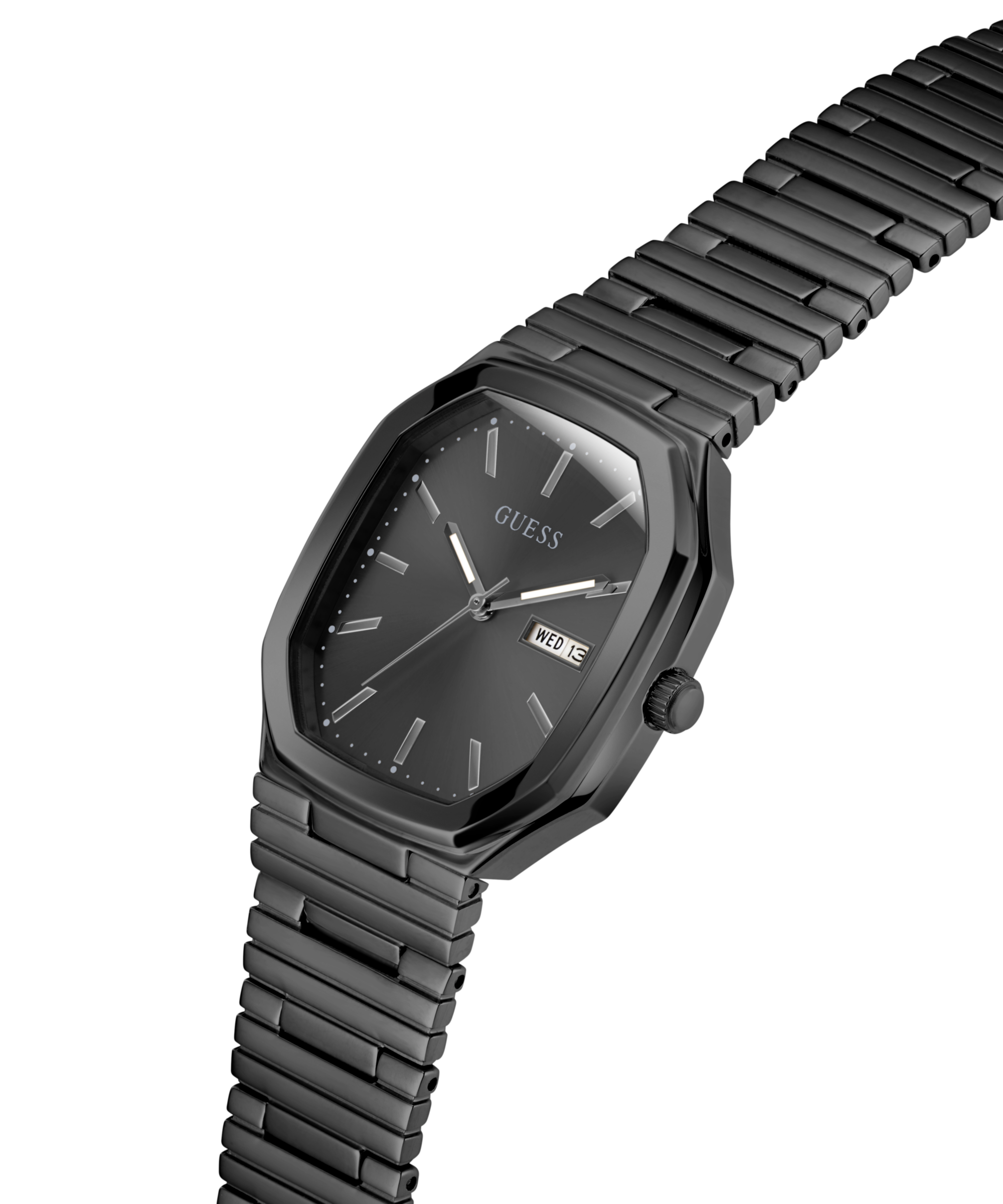 Guess Quarzuhr »OLIVER« Armbanduhr, Herrenuhr, Edelstahlarmband, Datum