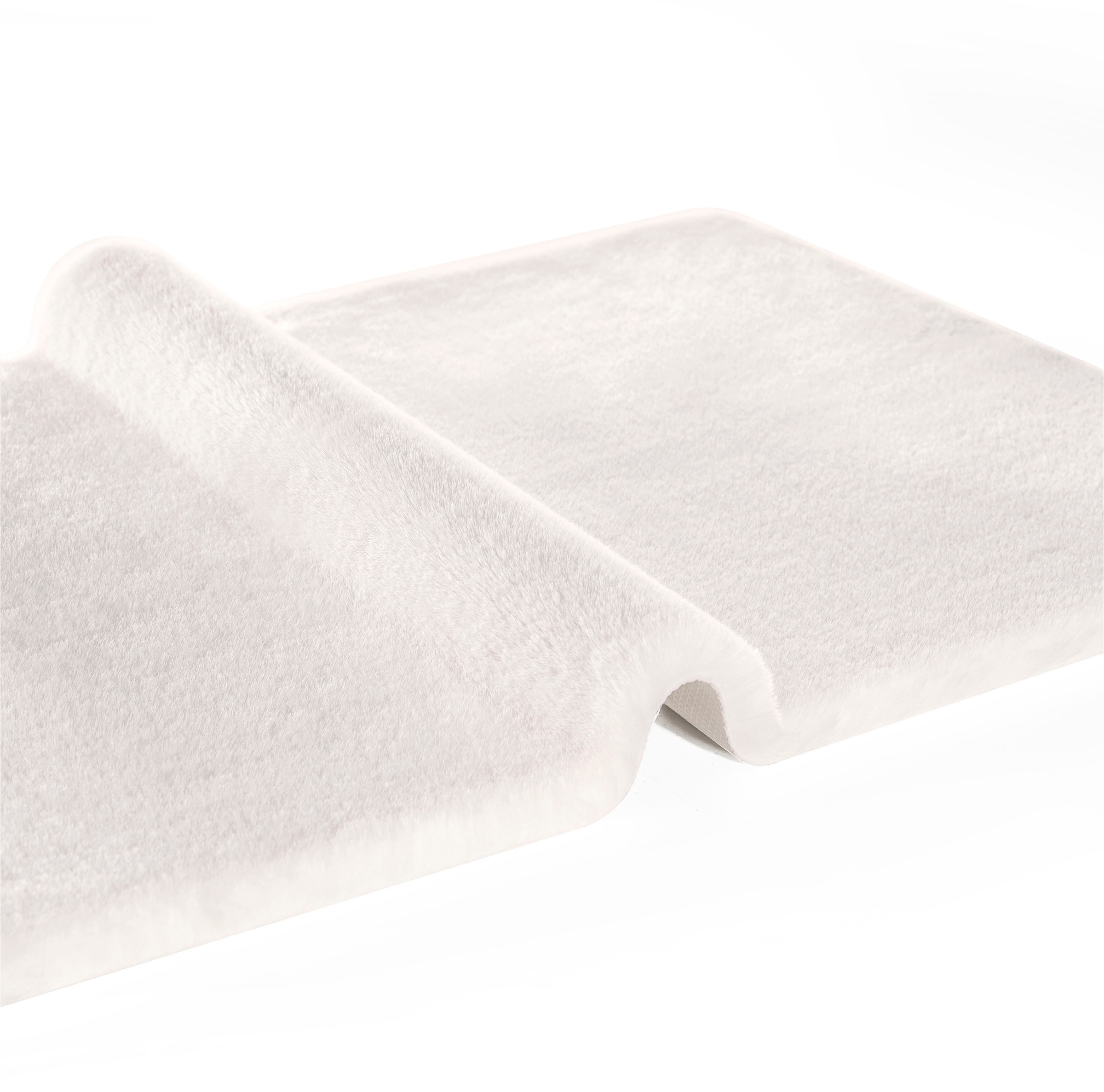 my home Badematte »Valeria, Kaninchenfell-Haptik« Höhe 20 mm rutschhemmend beschichtet fußbodenheizungsgeeignet | strapazierfähig Kunstfell, weicher Badteppich