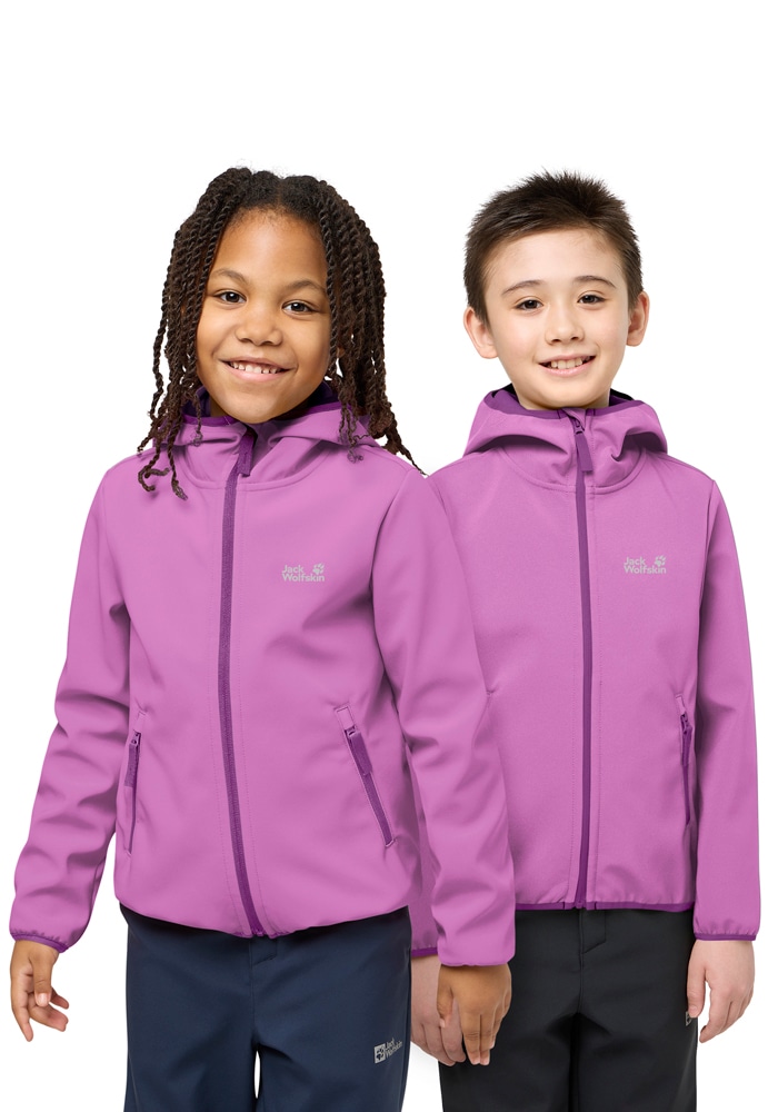 Jack Wolfskin Softshelljacke »FOURWINDS JACKET KIDS« mit Kapuze