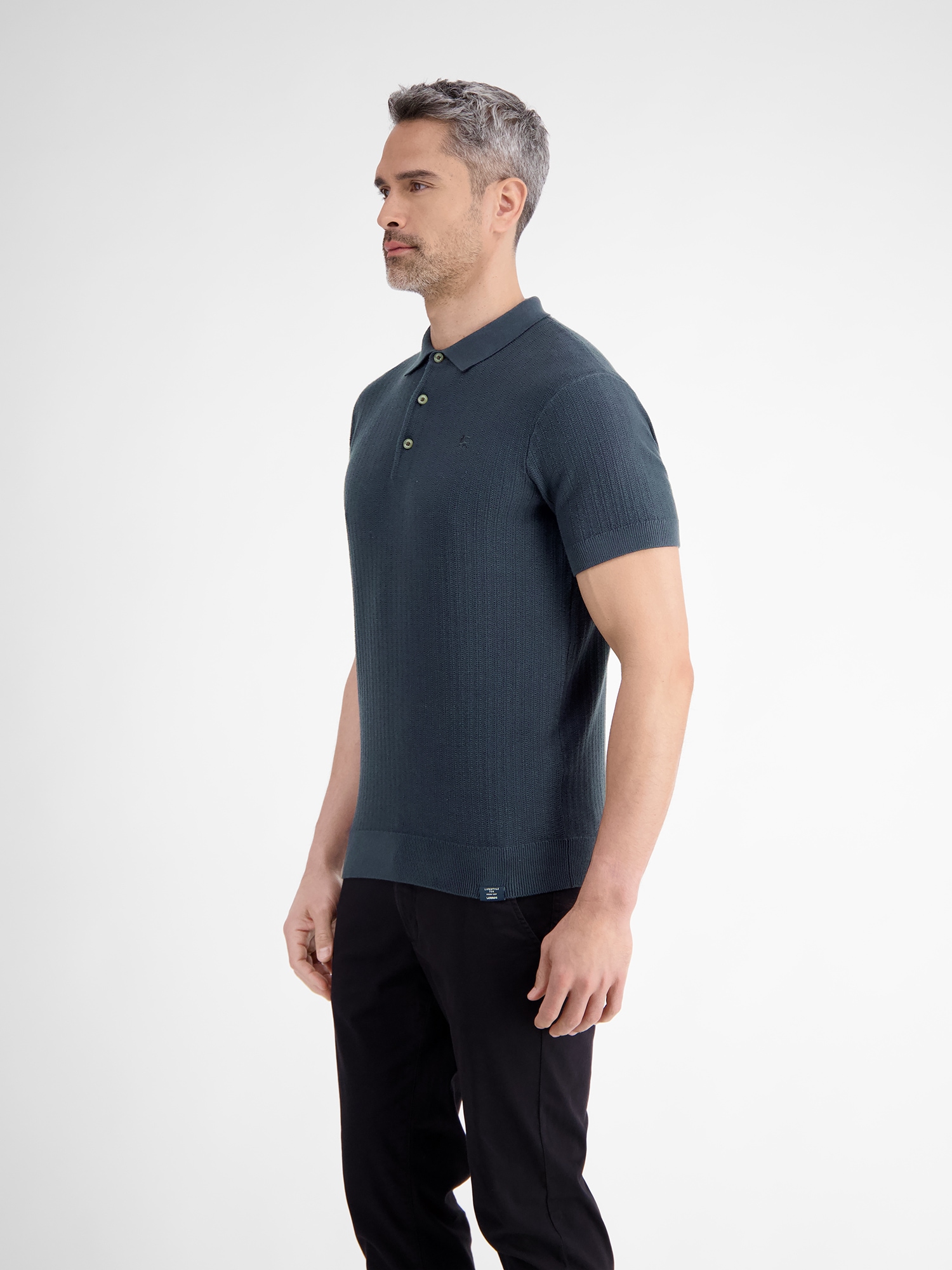 LERROS Poloshirt »LERROS Strick-Polo mit klassisch geknöpftem Kragen«