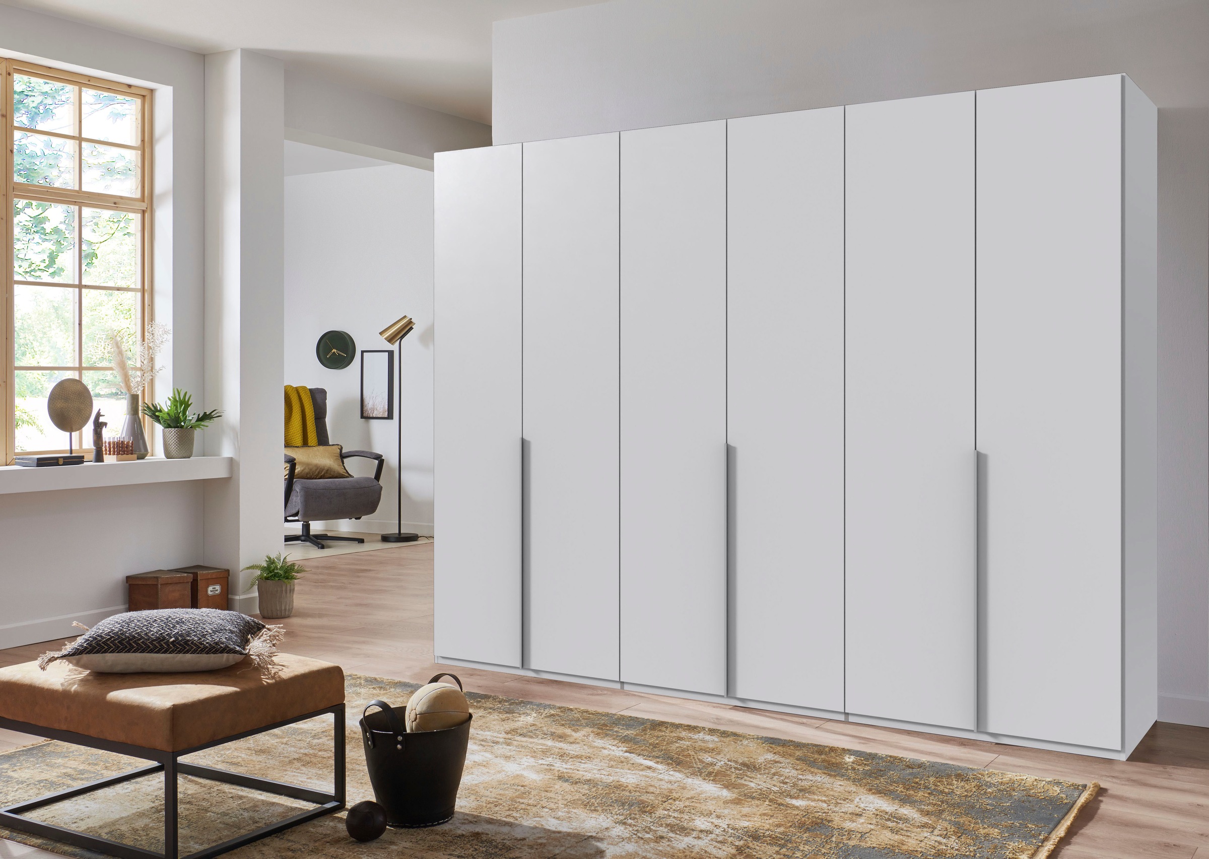 Wimex Kleiderschrank »Mugano,in 8 Breiten,3 Höhen,2 Tiefen, viele Farben, Made in Germany«, (in Basic oder Premium Ausstattung mit 2 weiteren Einlegeböden), mit langen oder kurzen Griffen aus Metall, mit oder ohne Spiegel