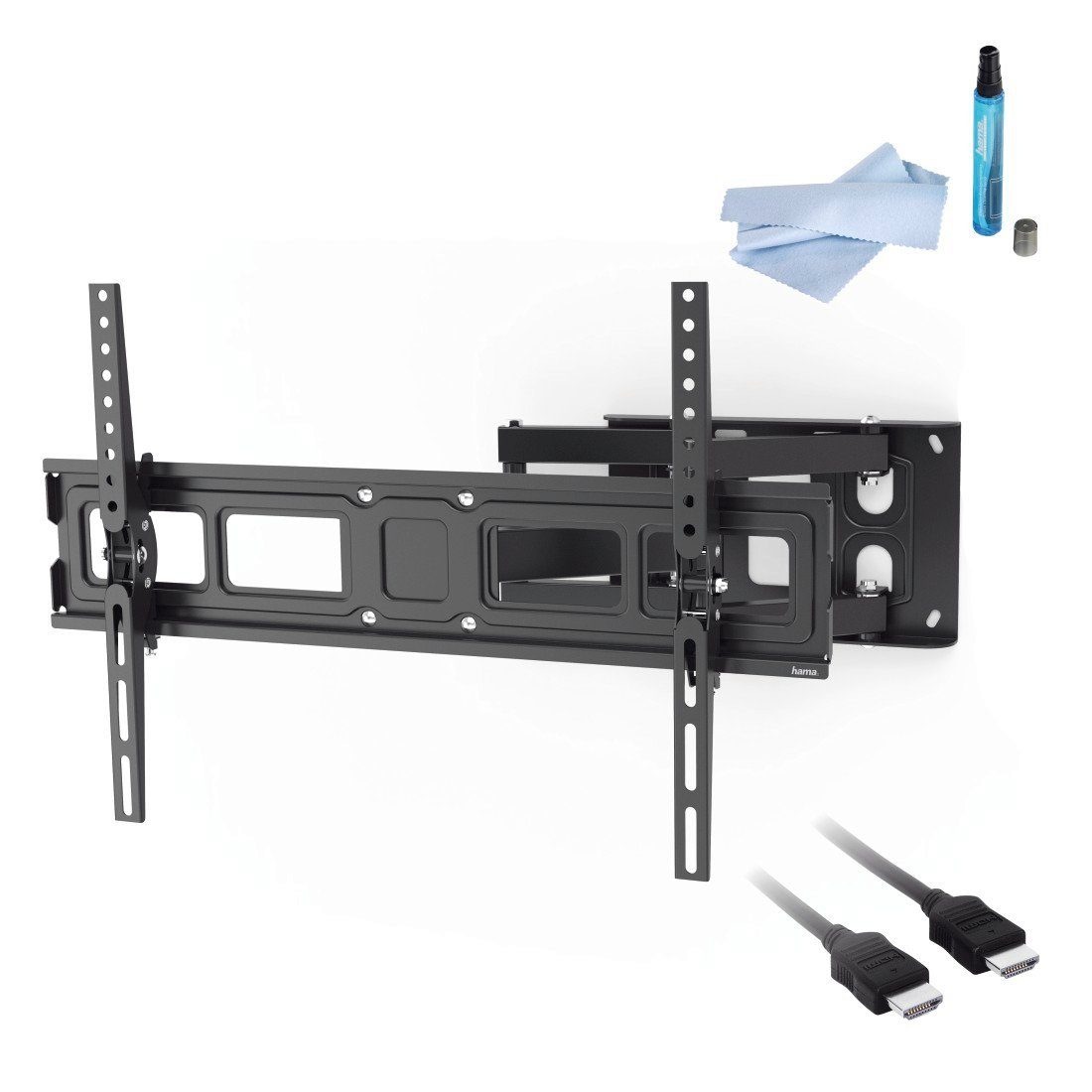 Hama TV Set, Wandhalter schwenkbar, HDMI-Kabel, 3,0 m, Reiniger