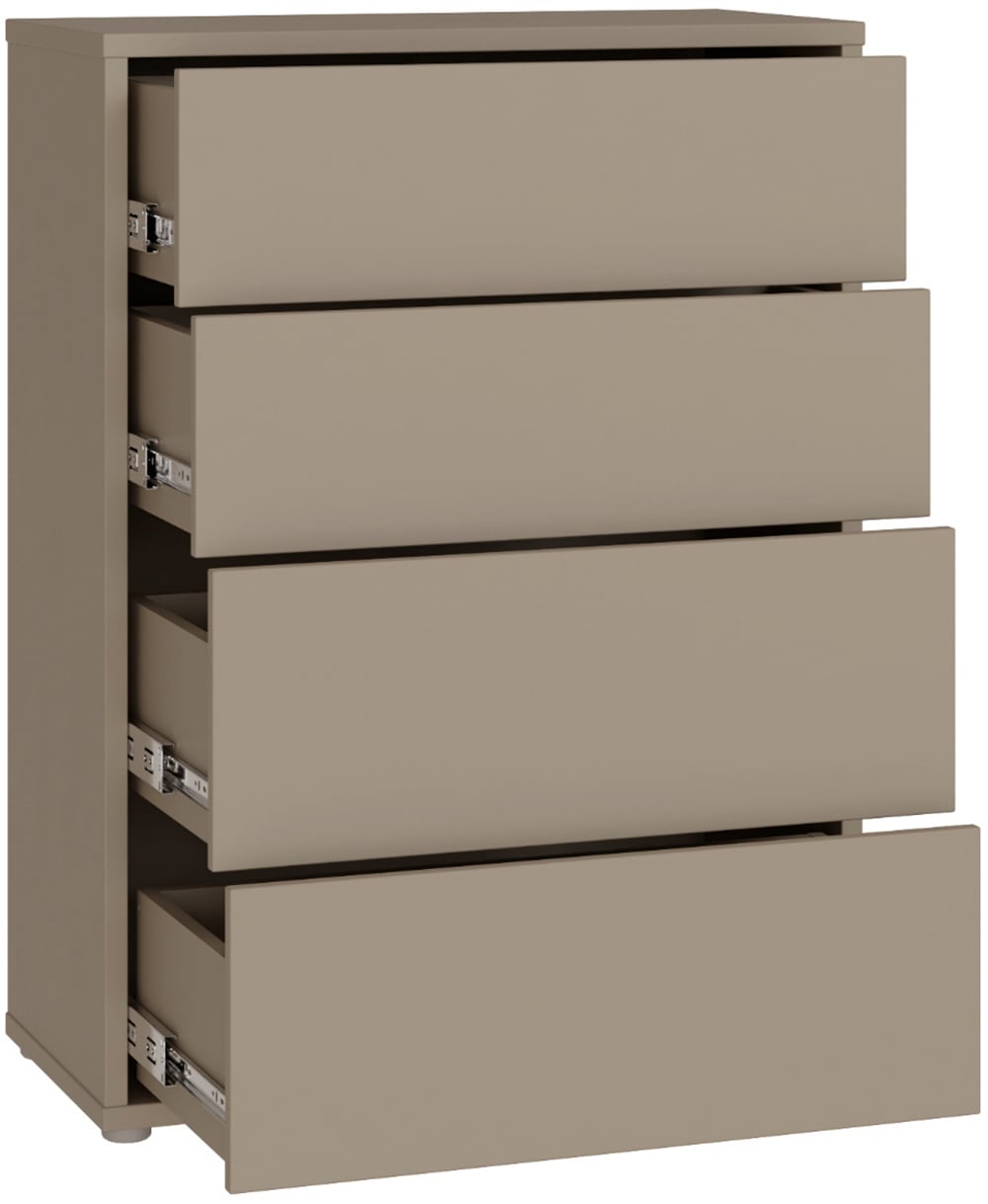 FORTE Kommode »Alice Springs, Kommode 4 Schubkästen B/H/T 74,5/99,1/34,9 cm« Schubkästen mit Vollauszug, Grifflos, Push to open