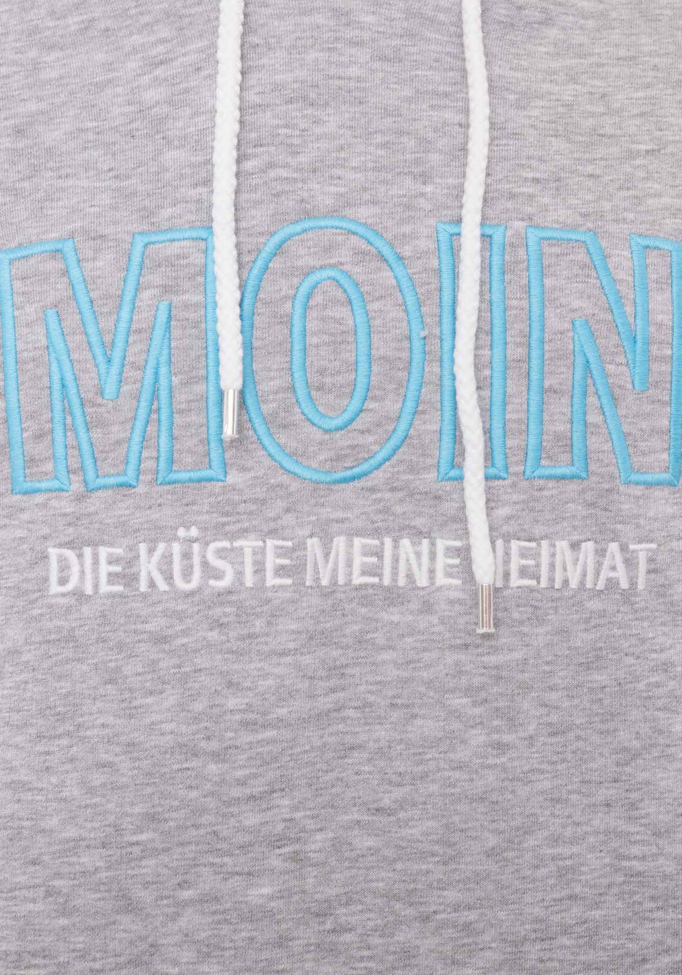 Zwillingsherz Hoodie »"Moin"«, mit gesticktem Schriftzug und Ankermotiv am Ärmel