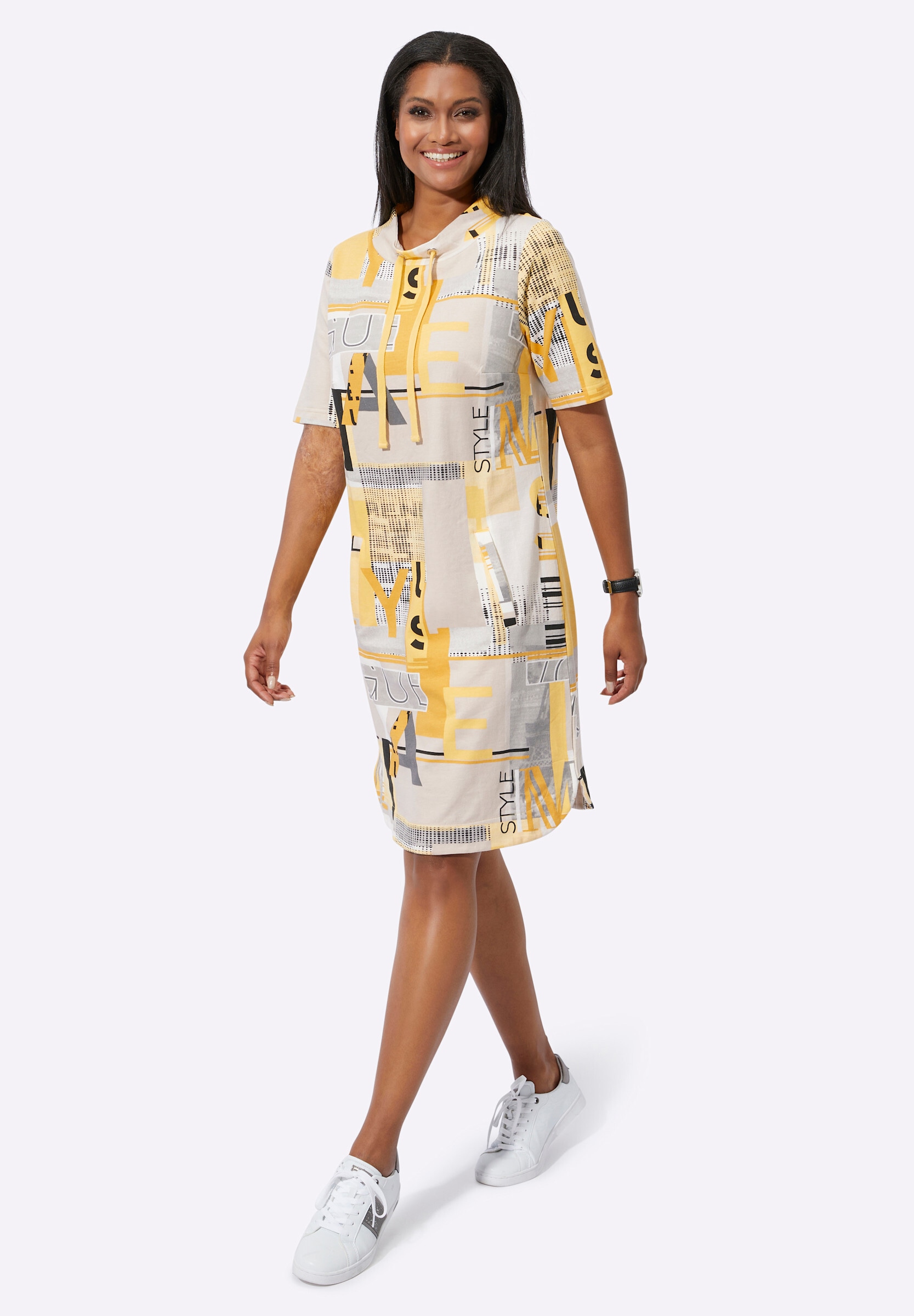 Witt Sommerkleid »Shirtkleid Jerseykleid mit Lettering-Print«