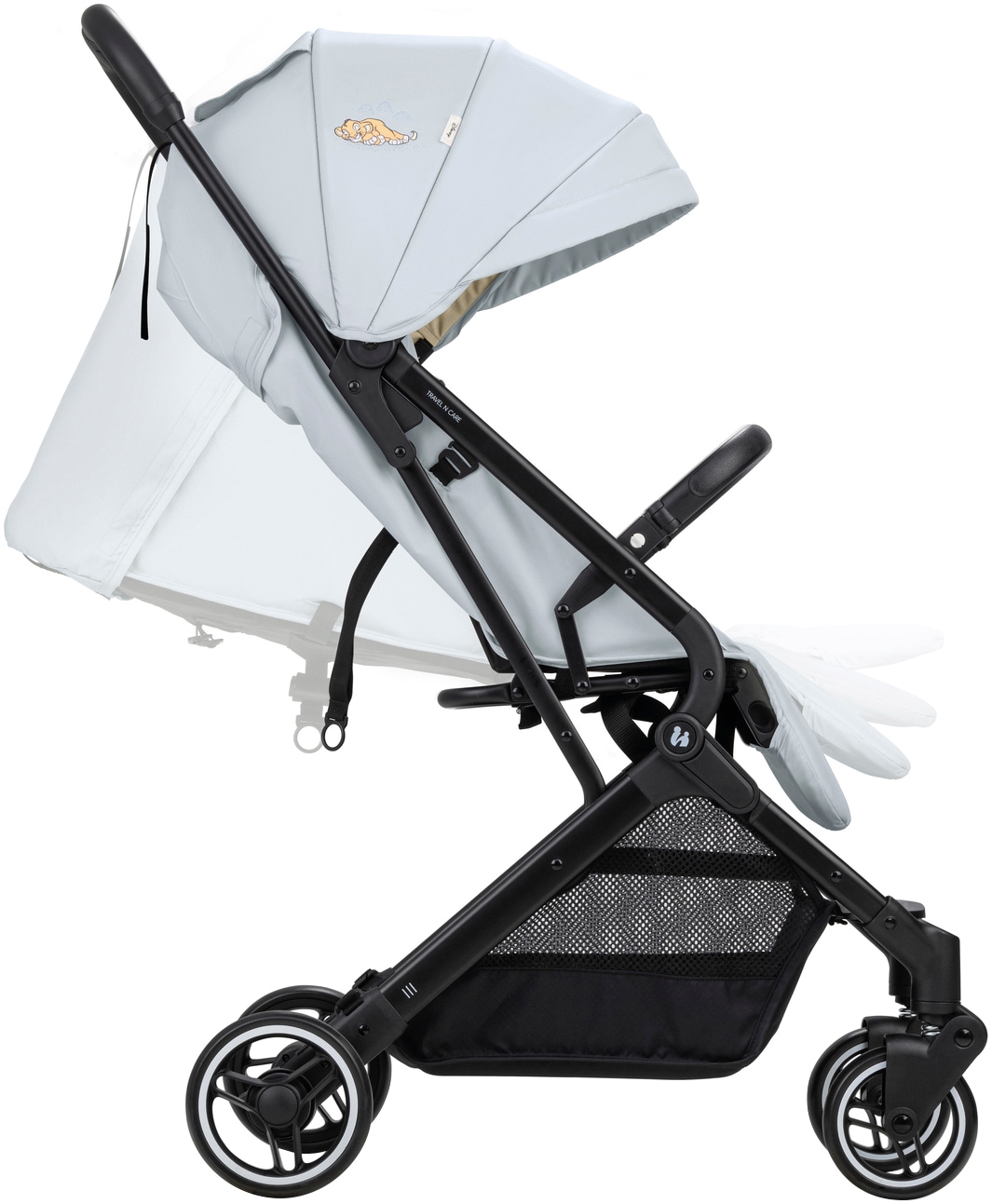 Hauck Kinder-Buggy »Travel N Care, Simba grey«, 25 kg, leicht; bis 22 kg belastbar; inkl. Schulter-Tragegrut