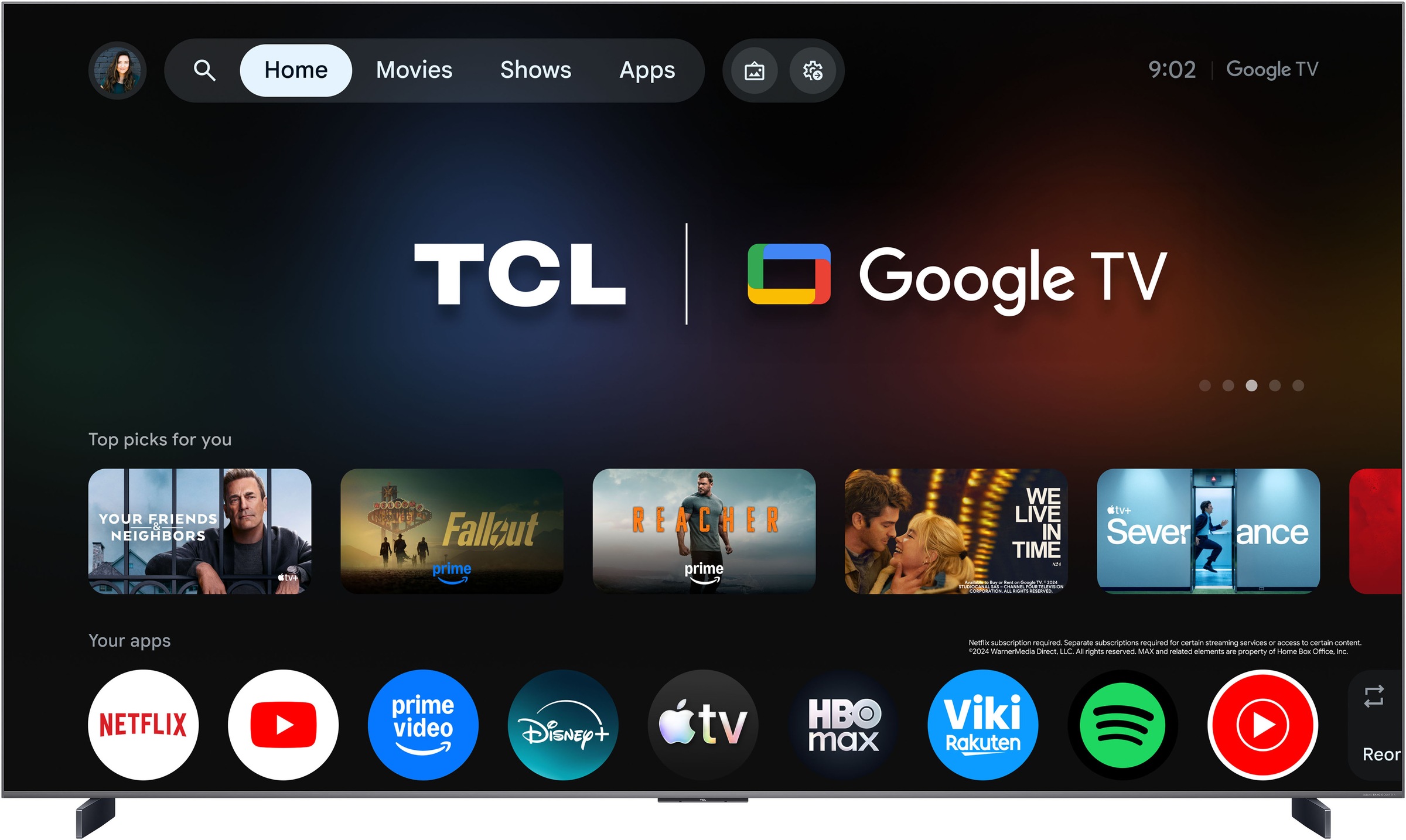 TCL Mini-LED-Fernseher »98C8LX1« 248 cm/98 ″ SQD-Mini LED, HDR 6000 Nits, 100%BT.2020, 144Hz, AiPQ Pro,Dolby Vision