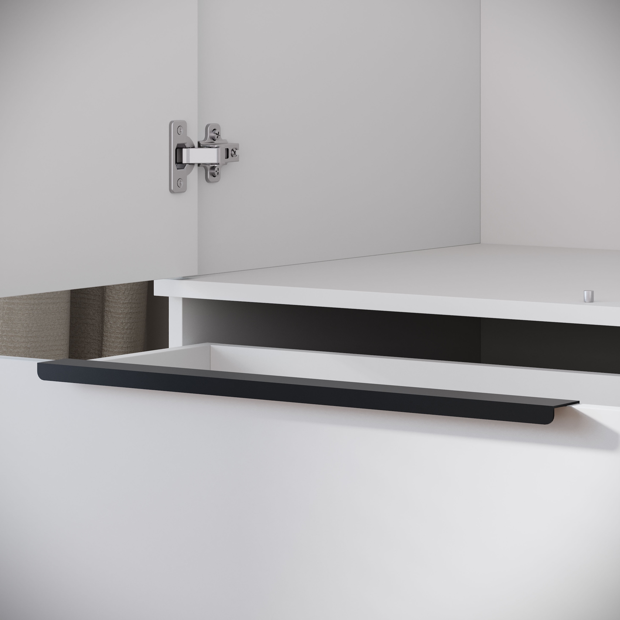 Home affaire Kleiderschrank »Spirit Kleiderschrank mit Schublade und Stauraum« Mit schwarzen Metallgriffen und 2 Kleiderstangen