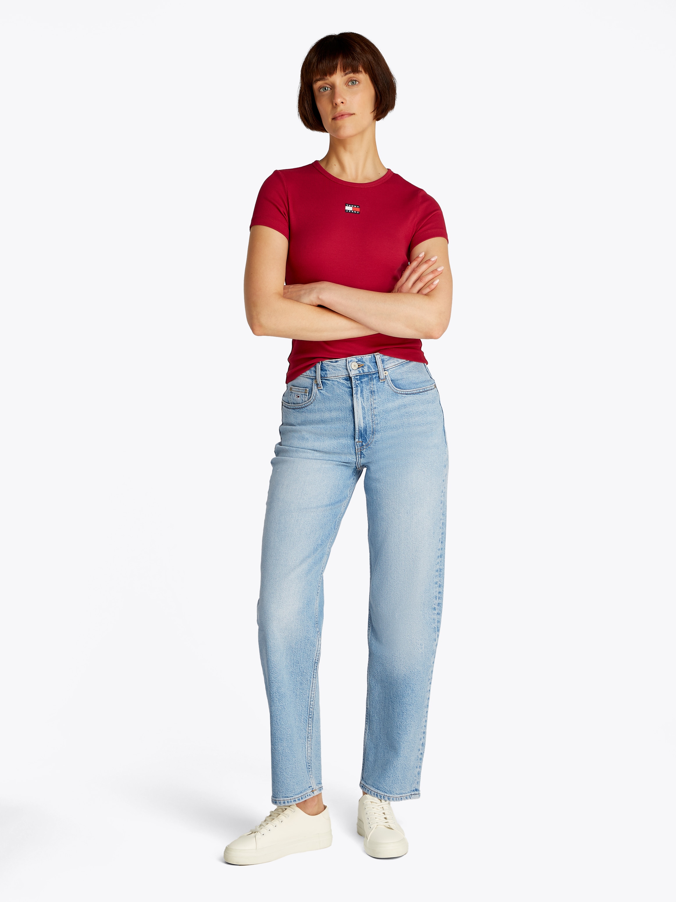 Tommy Jeans Straight-Jeans »LAYLA HR SLIM STR«, in Knöchellänge