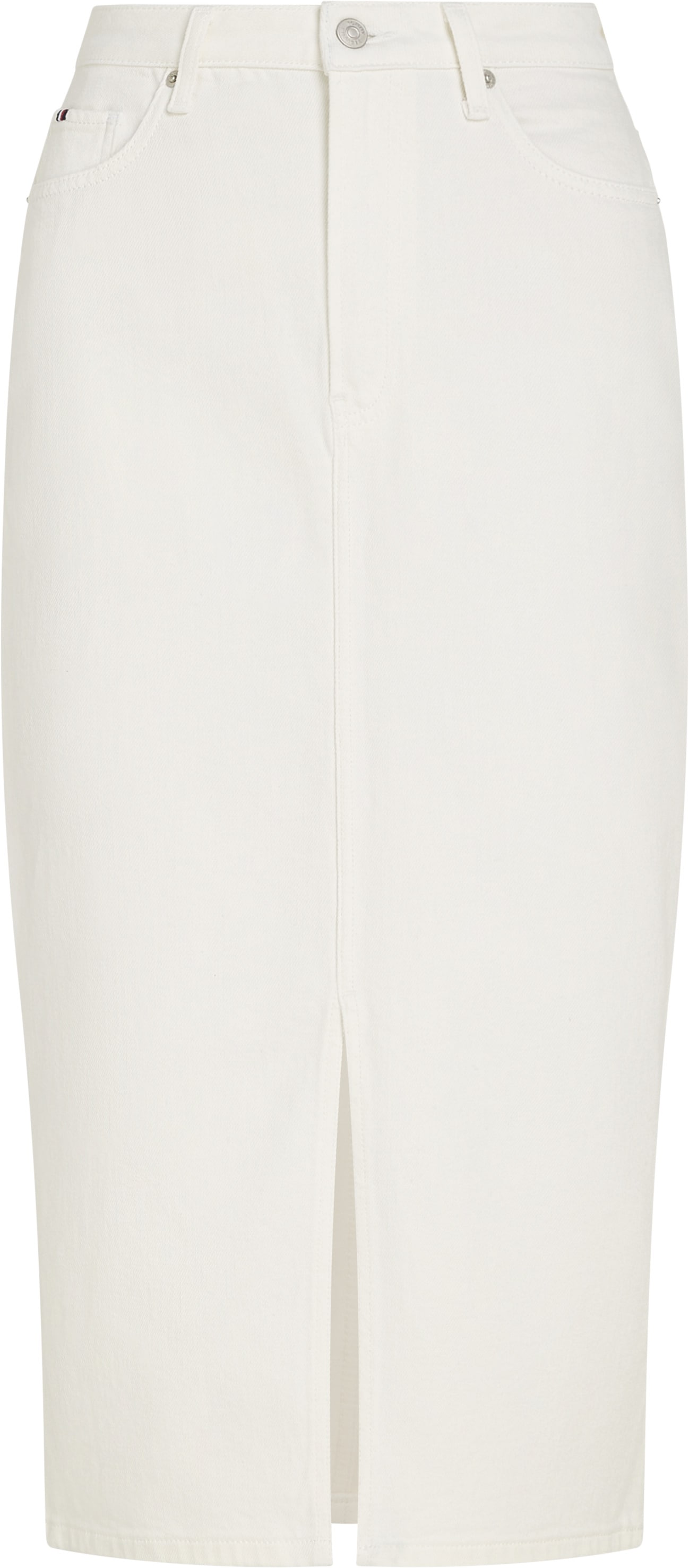 Tommy Hilfiger Bleistiftrock »MIDI STRAIGHT SKIRT HW ECRU«, im 5-Pocket-Style