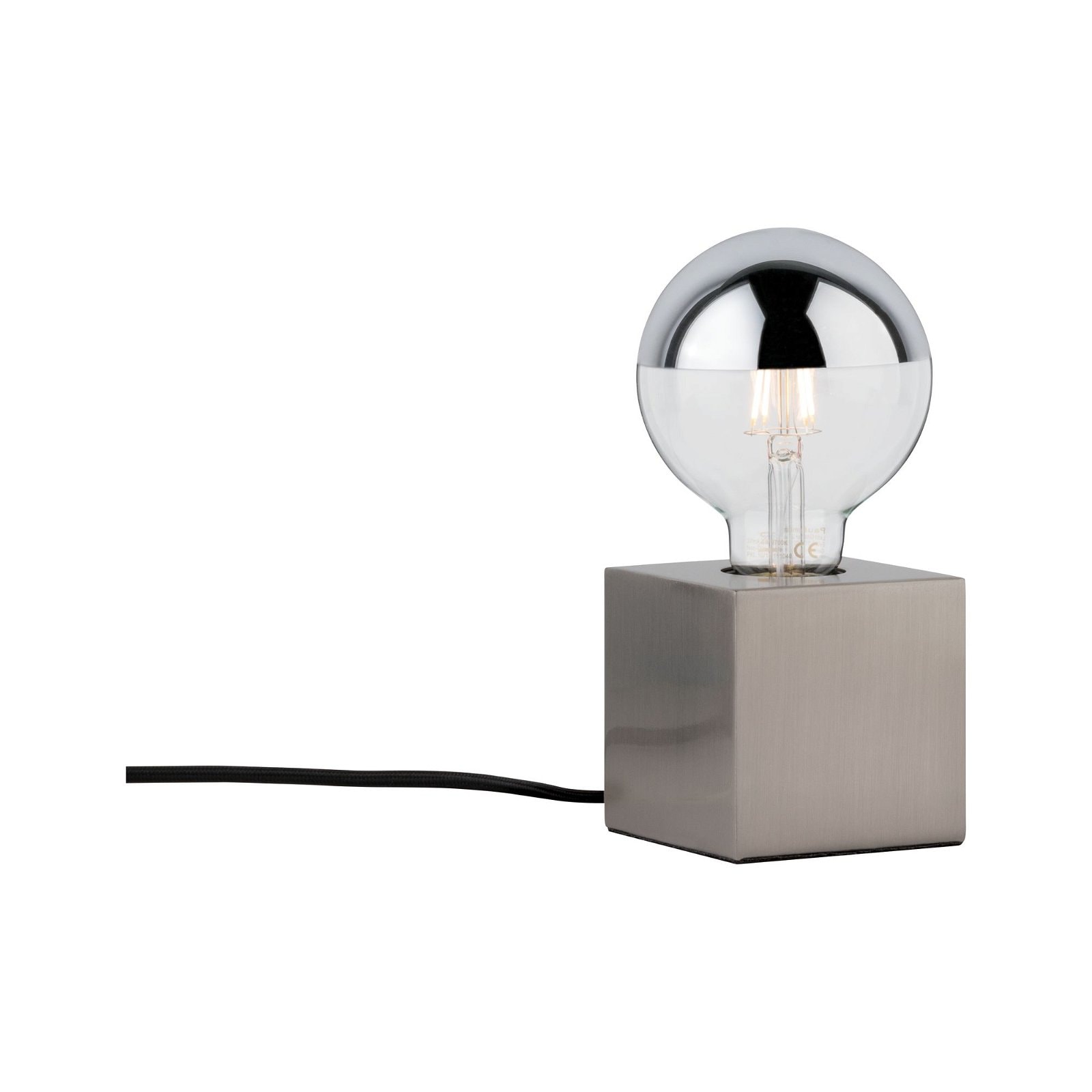 Paulmann Tischleuchte »Kura max1x20W E27 Eisen gebürstet 230V Metall«, 1 flammig, Leuchtmittel E27 | ohne Leuchtmittel