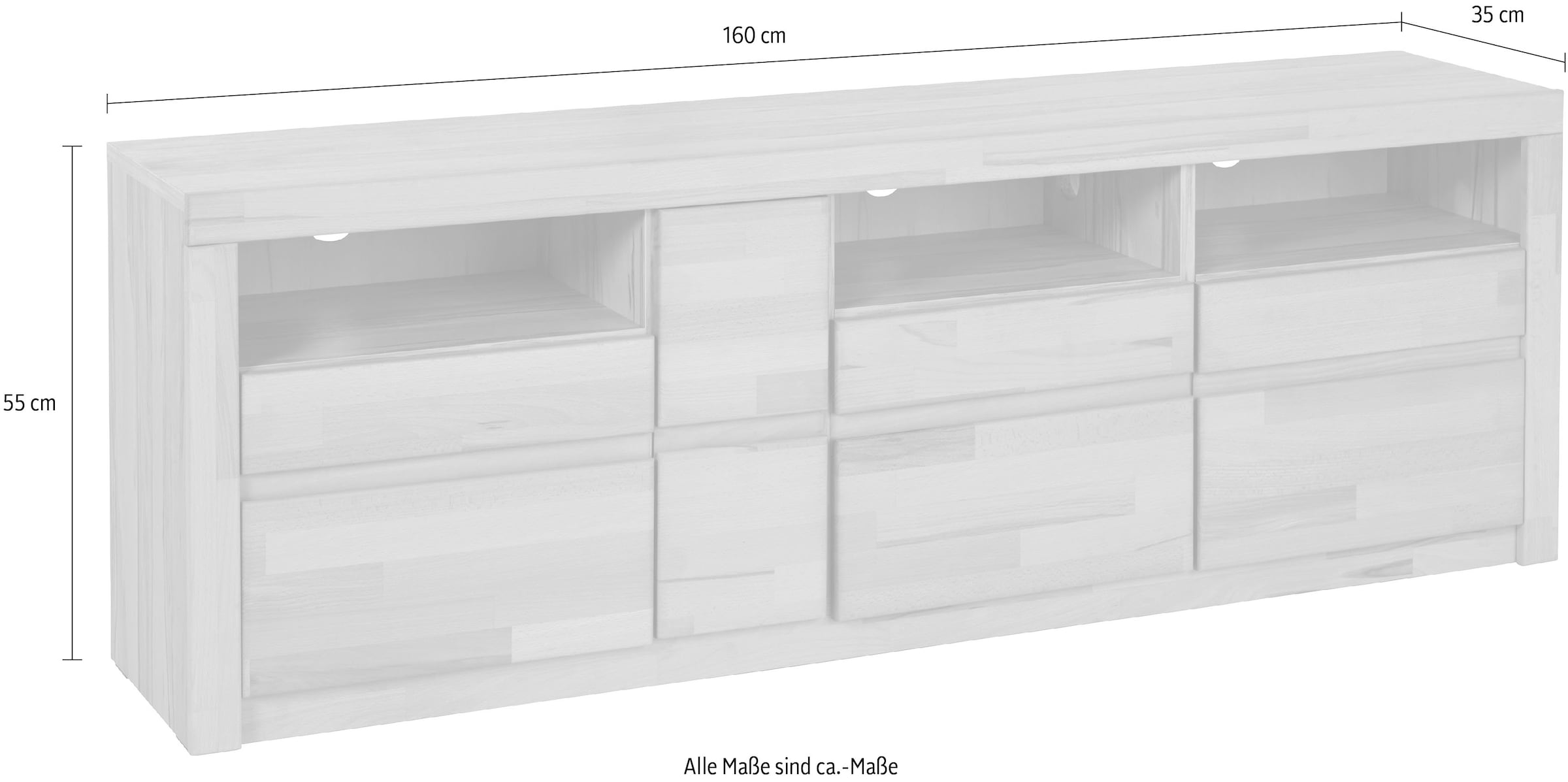 Shop Woltra cm Breite Online OTTO im 160 Lowboard »Silkeborg«,