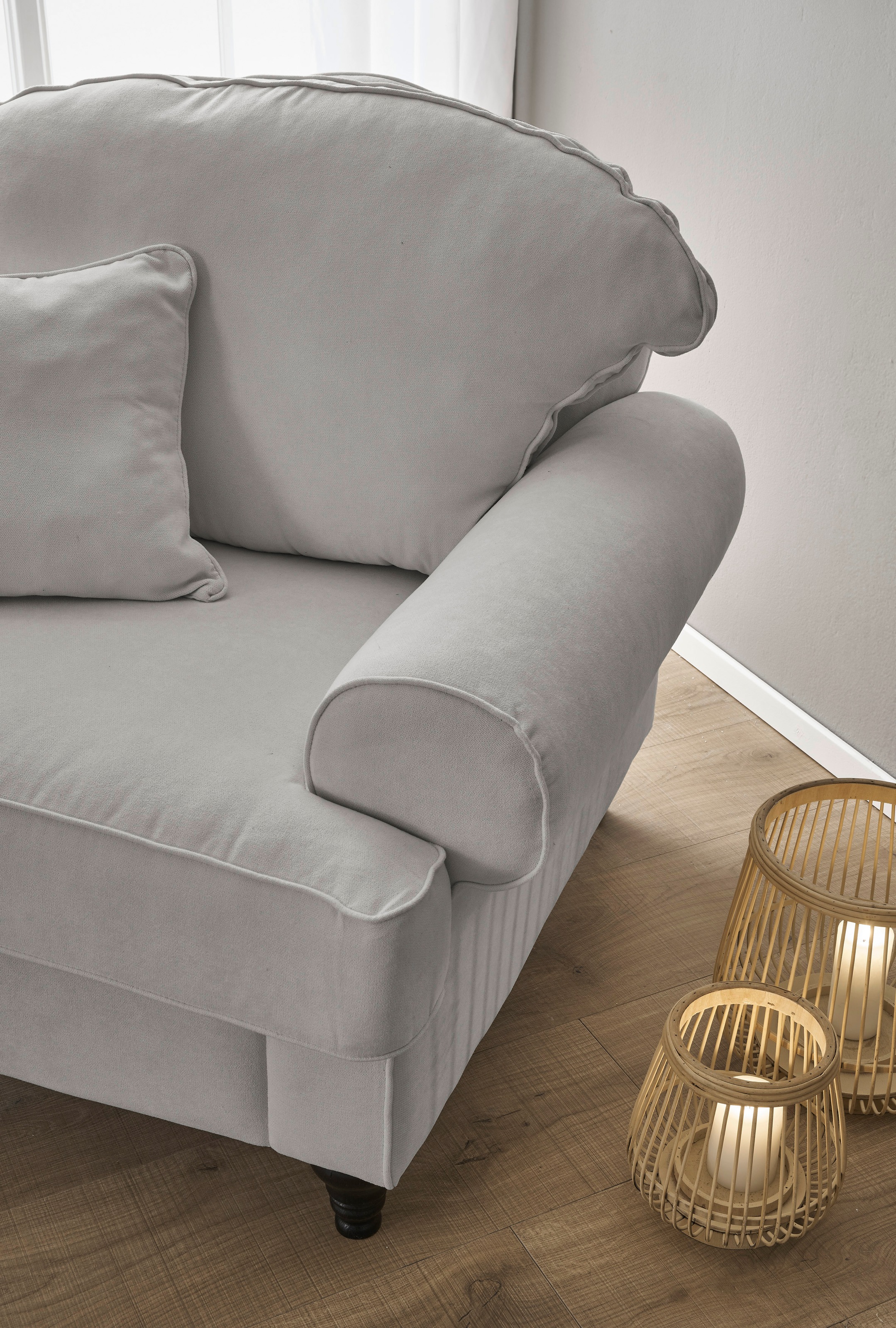 Home affaire Sessel »WESTMINSTER«, (Set, 2 St., 1Sessel, 1 Hocker), mit Federkern-Polsterung