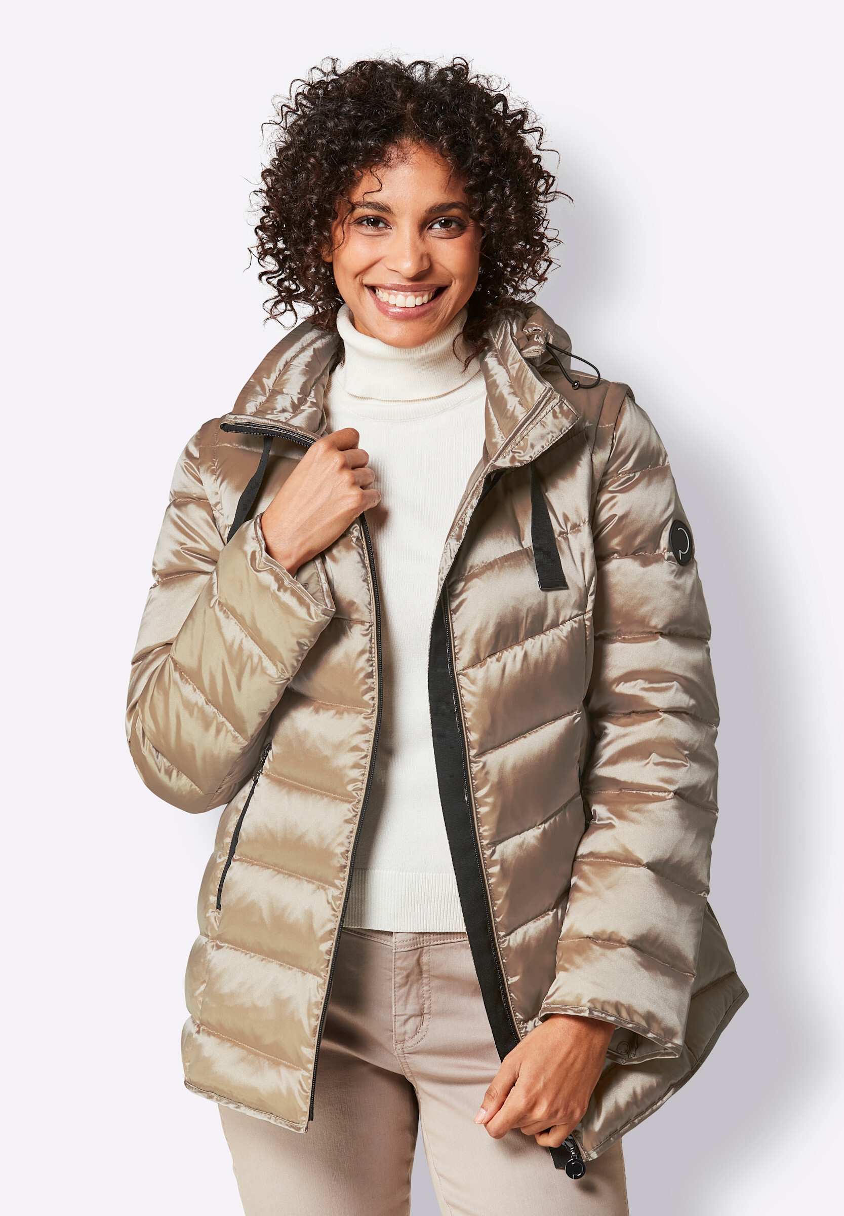 creation L Daunenjacke »Daunen-Steppjacke Daunenjacke mit 2 Tragevarianten« Abnehmbare Kapuze